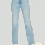 Dex Jeans taille haute relaxed fit-Bleu délavé