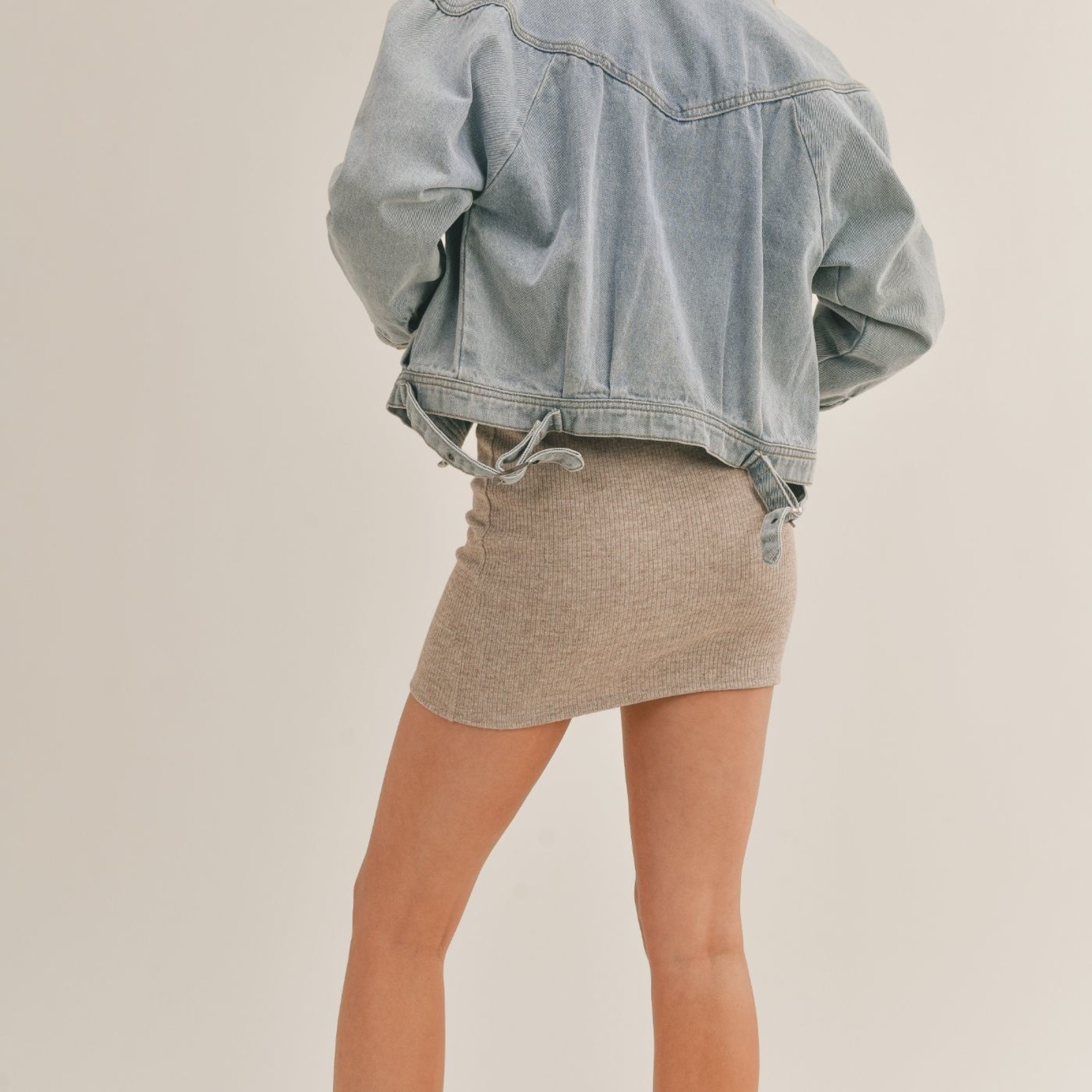 Sage The Label Jacket en Denim- Délaver