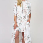 Mee & Gee Robe chemise floral-Blanc