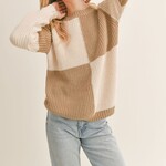 Sage The Label Sweater  colorblock Joni-Taupe/Ivoire