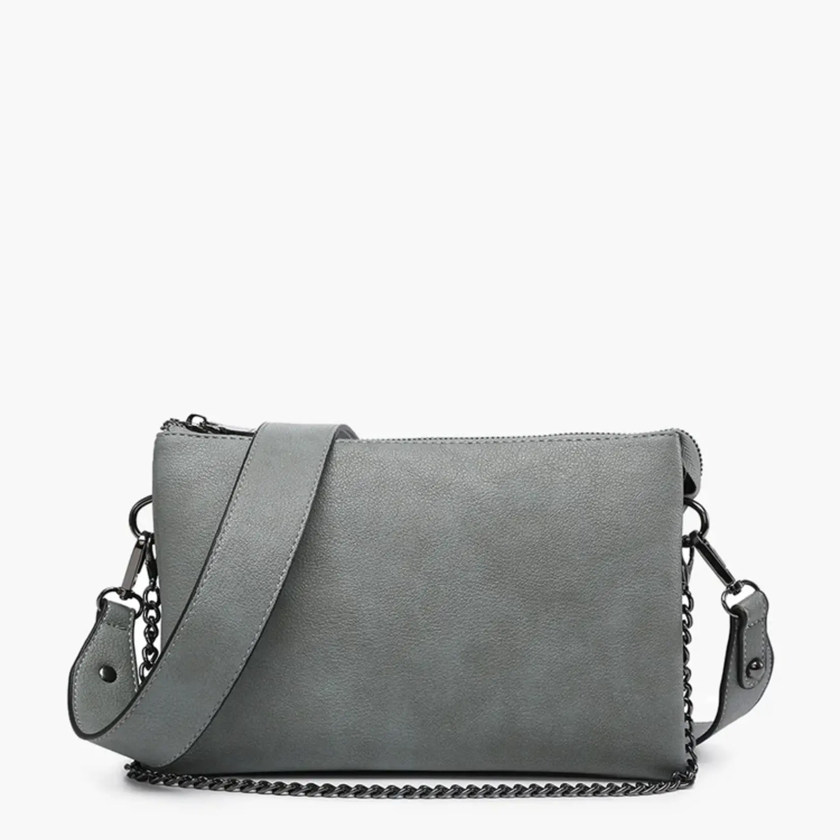 Jen&Co Sac à bandoulière Izzy avec chaine - Gris terre