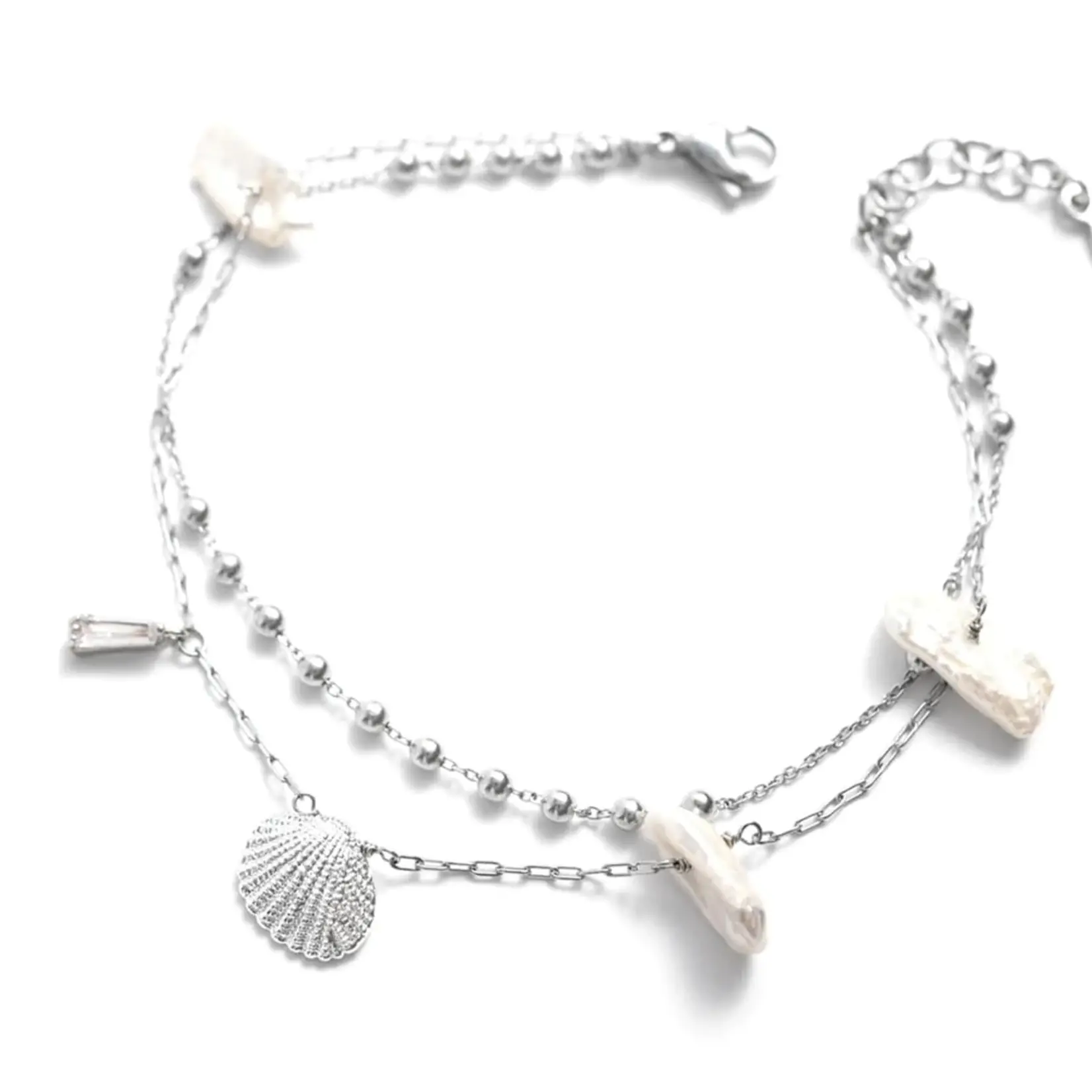 Welldunn jewelry Bracelet cheville Shelly - Silver