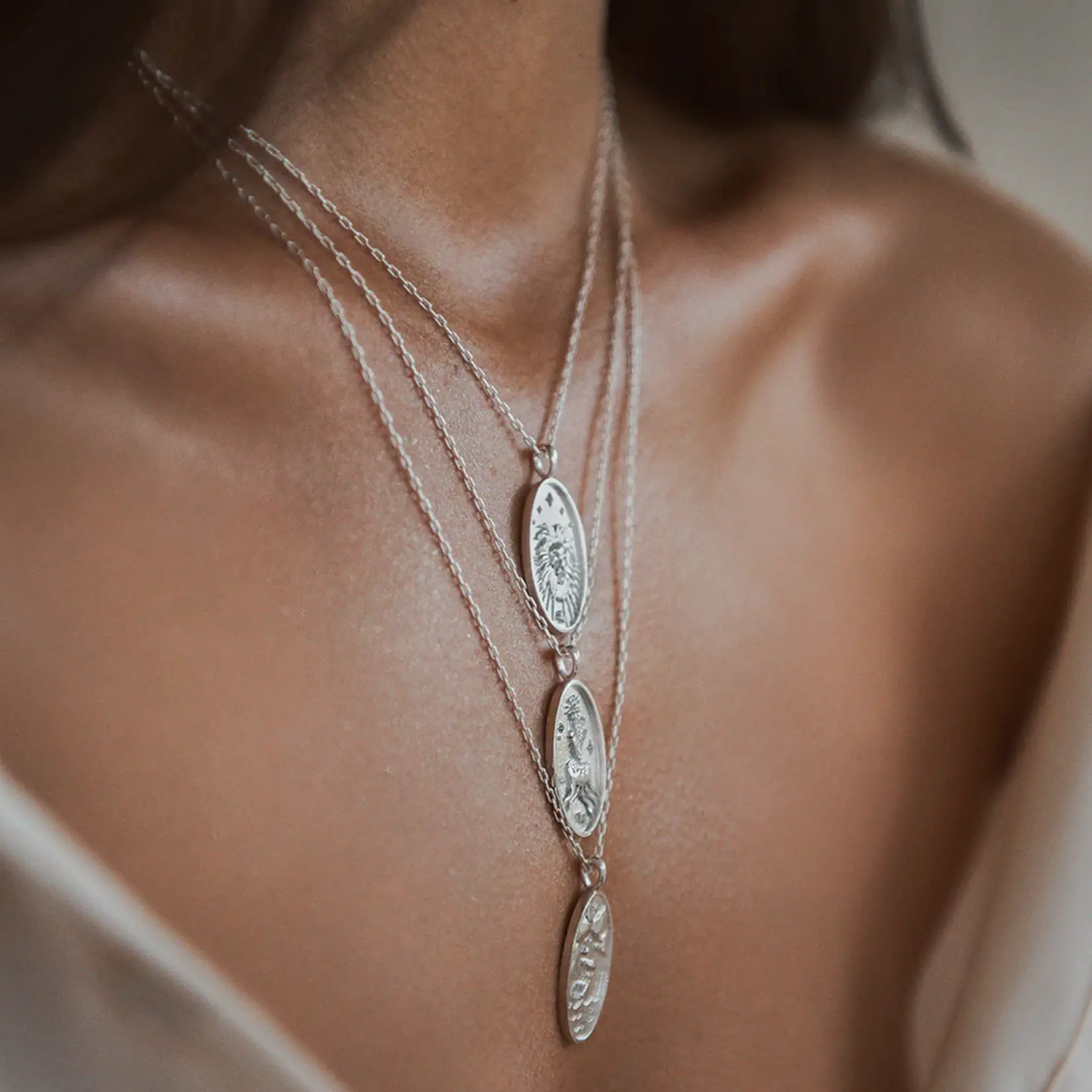 Welldunn jewelry Collier astrologique Poisson- Silver