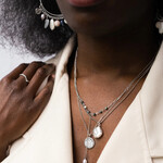 Welldunn jewelry Collier Superposé Lotus-Argent