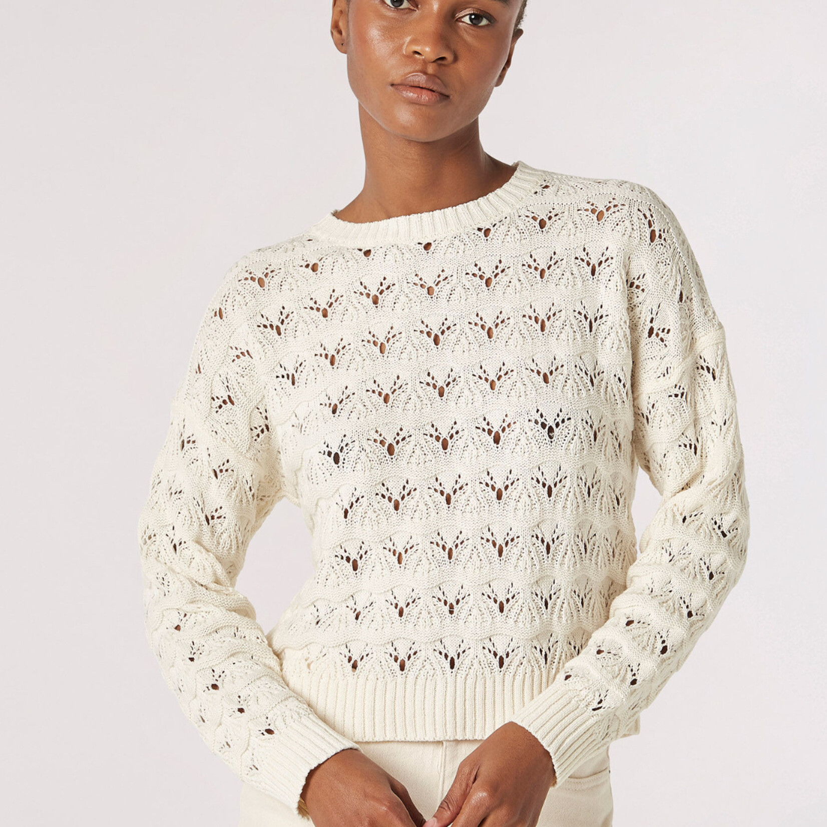 Aubry Pointelle Sweater - RUST & Co.
