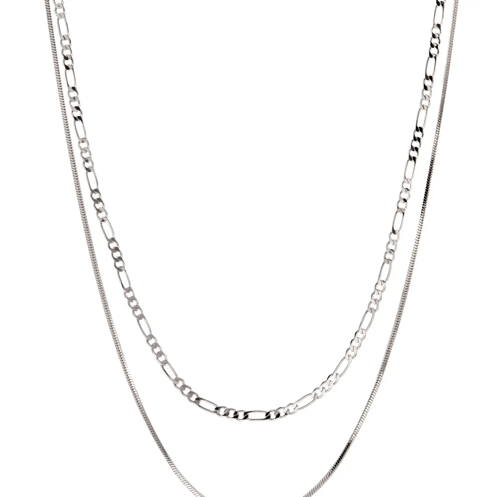 LUVAJ Collier Double Cecilia-Argent
