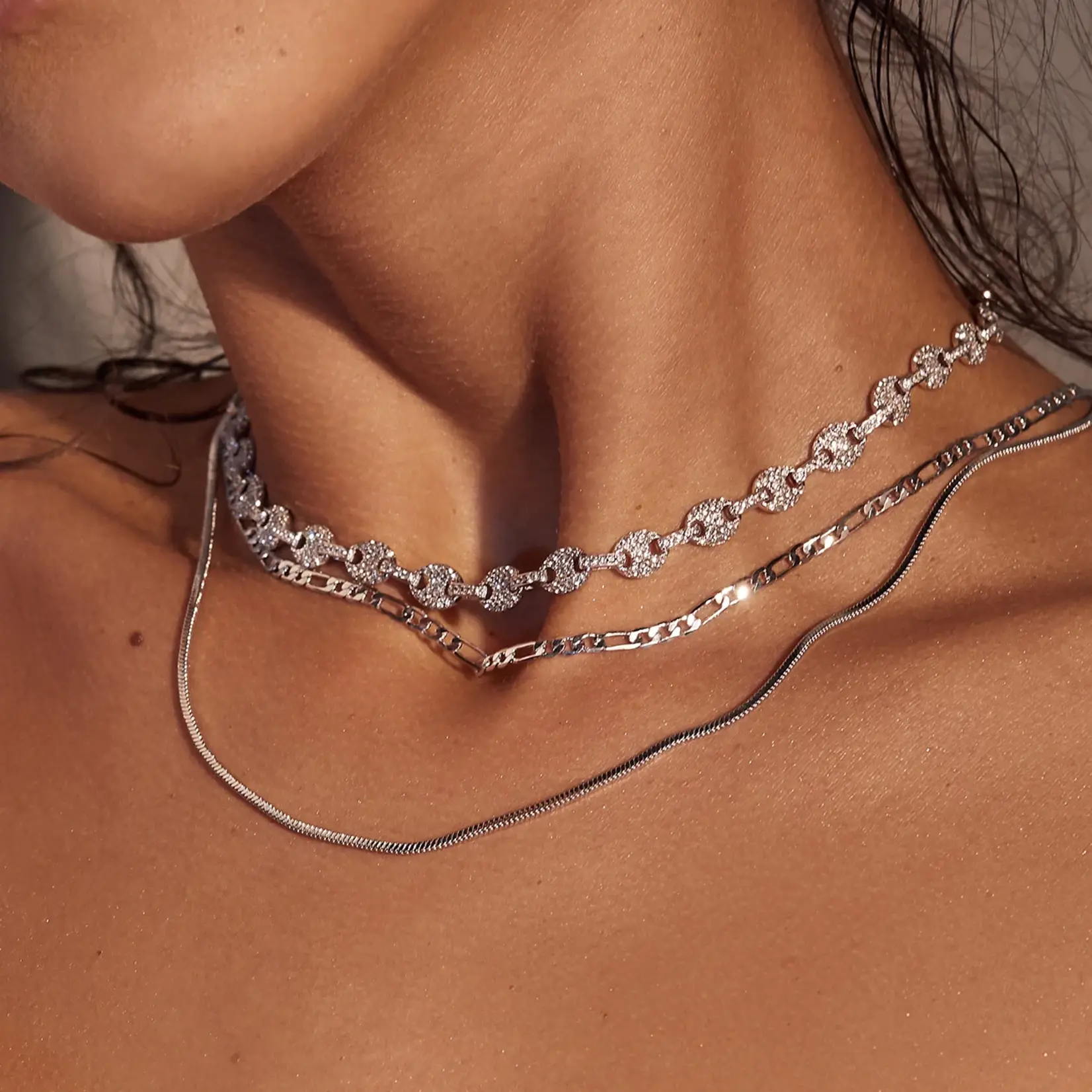 LUVAJ Collier Double Cecilia-Argent