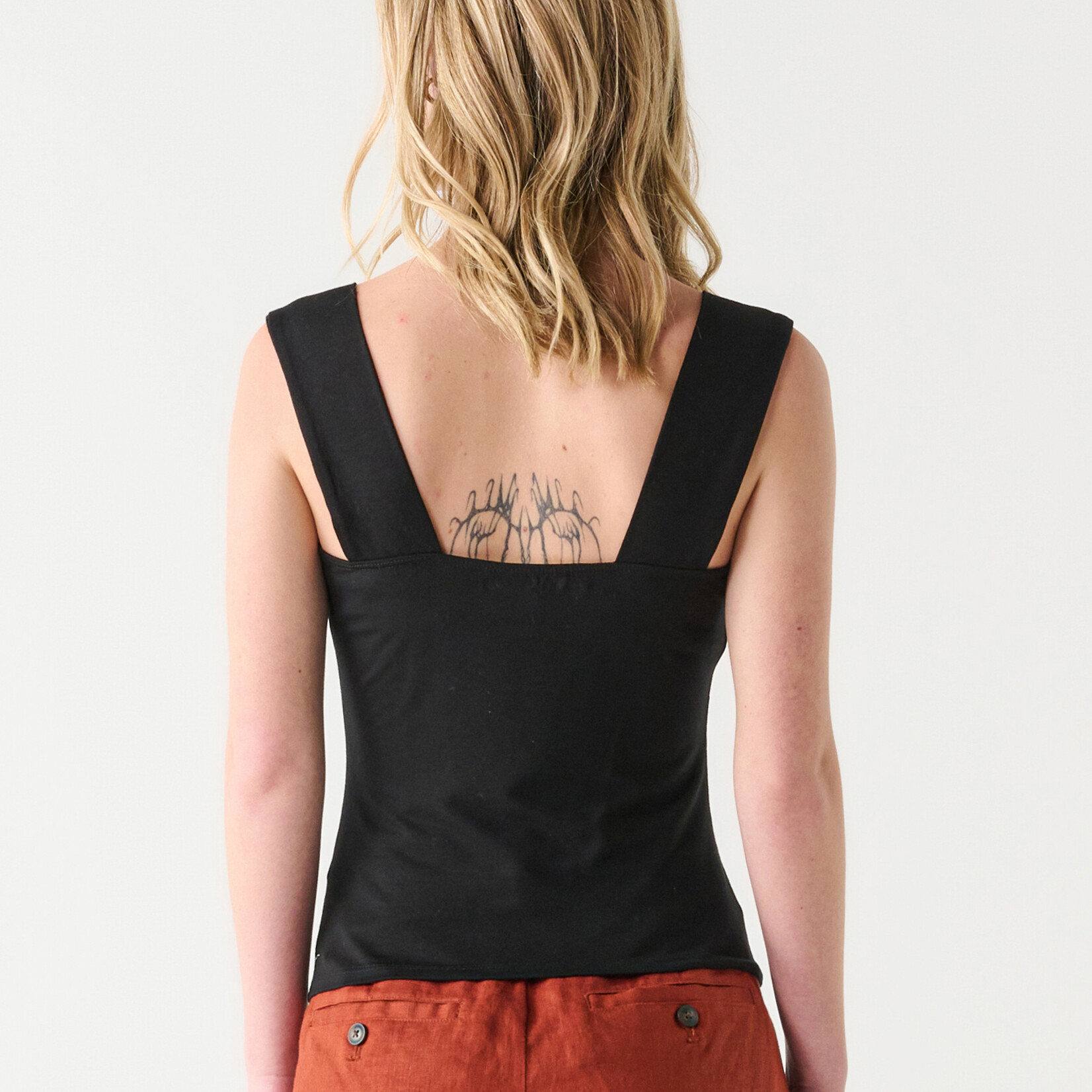 Débardeur Gainant Pour Femme - Shapewear à Col Carré - Amincissant Ventre Plat - Matière Stretch Confortable