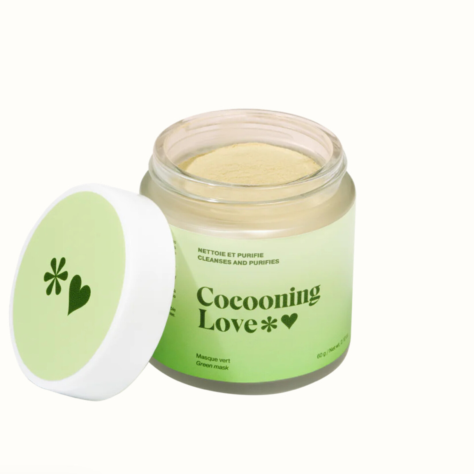 Cocooning Love Masque Facial En Poudre Nettoyant Et Purifiant-Vert