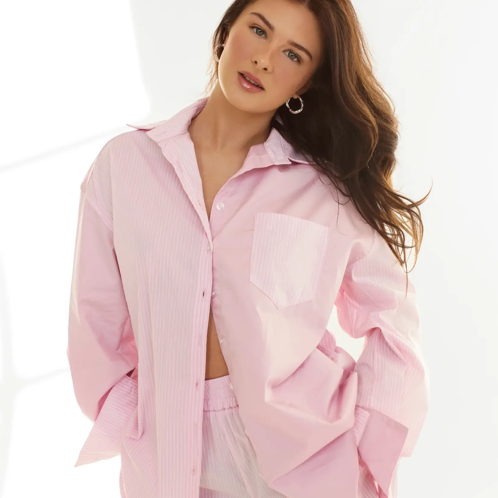 Daily Story Chemise Blair Colorblock-Rose