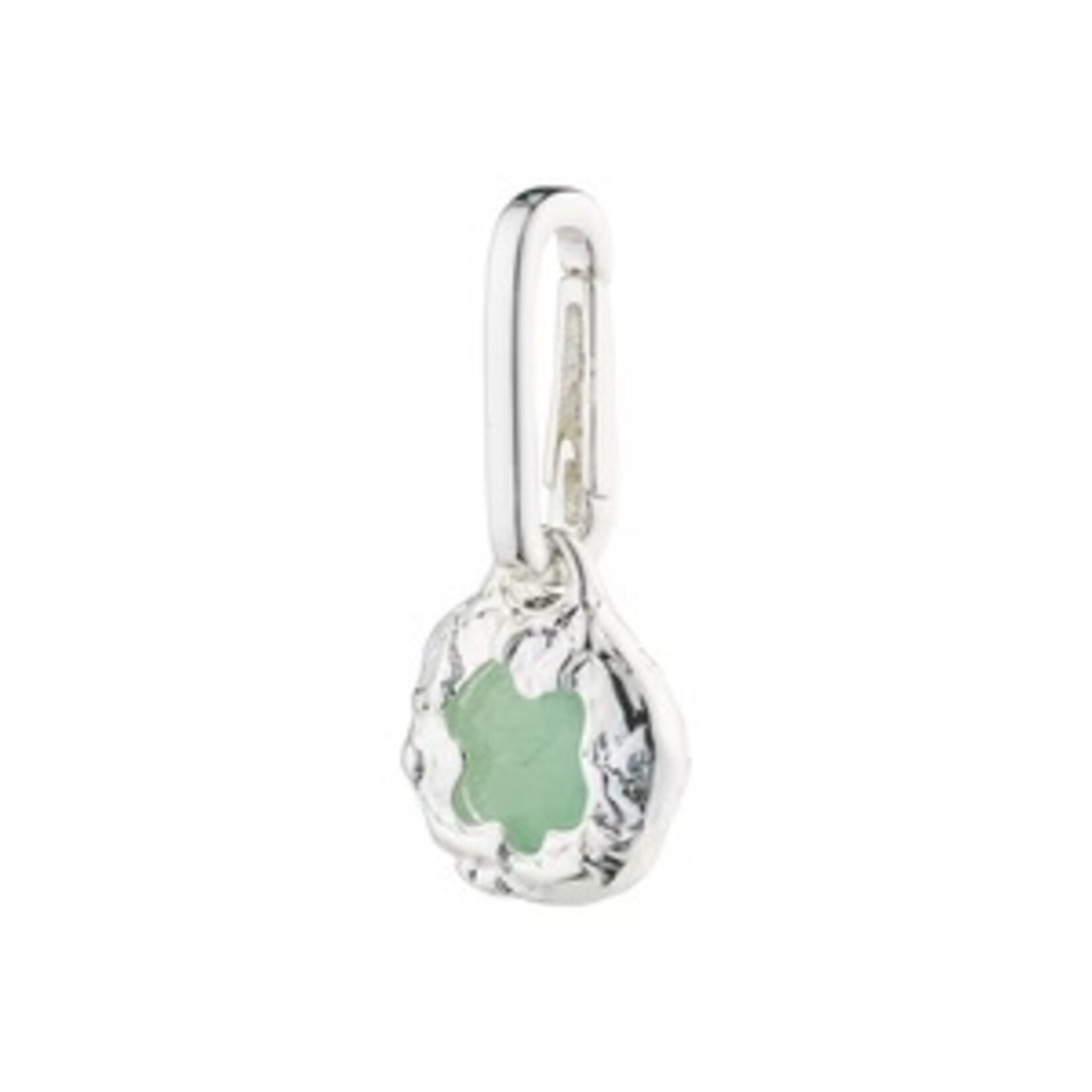 Pilgrim Charm, Recycled Natural Pendant, Green/Silver-Plated