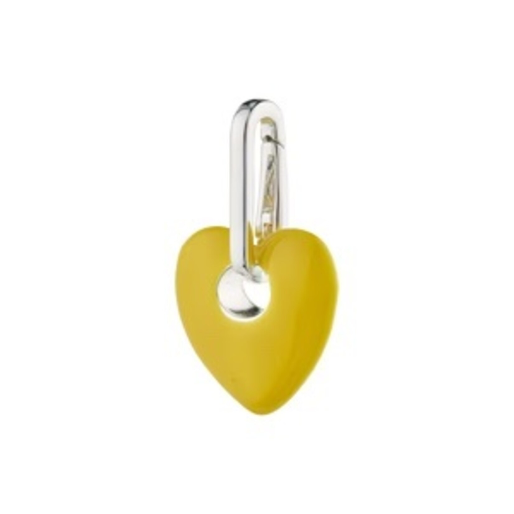 Pilgrim Charm, Recycled Heart Pendant, Yellow/Silver-Plated