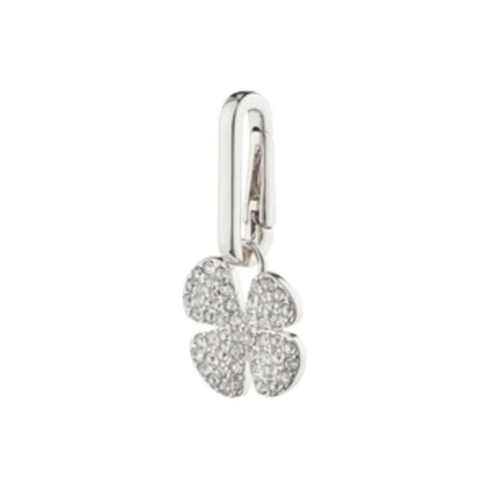 Pilgrim Charm Recycled Clover Pendant, Silver-Plated