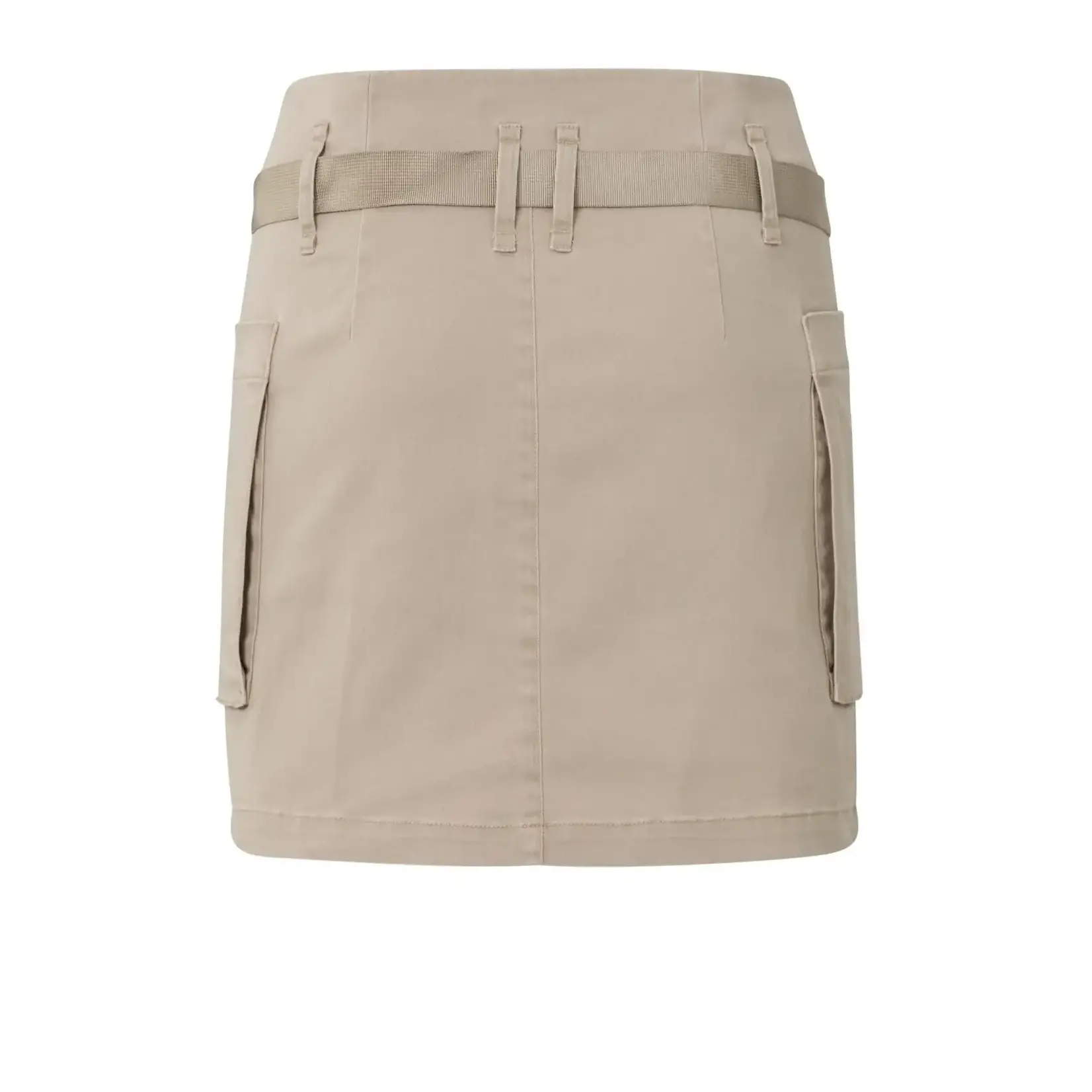 Yaya Jupe Cargo Avec Poches et Ceinture-Taupe Pâle