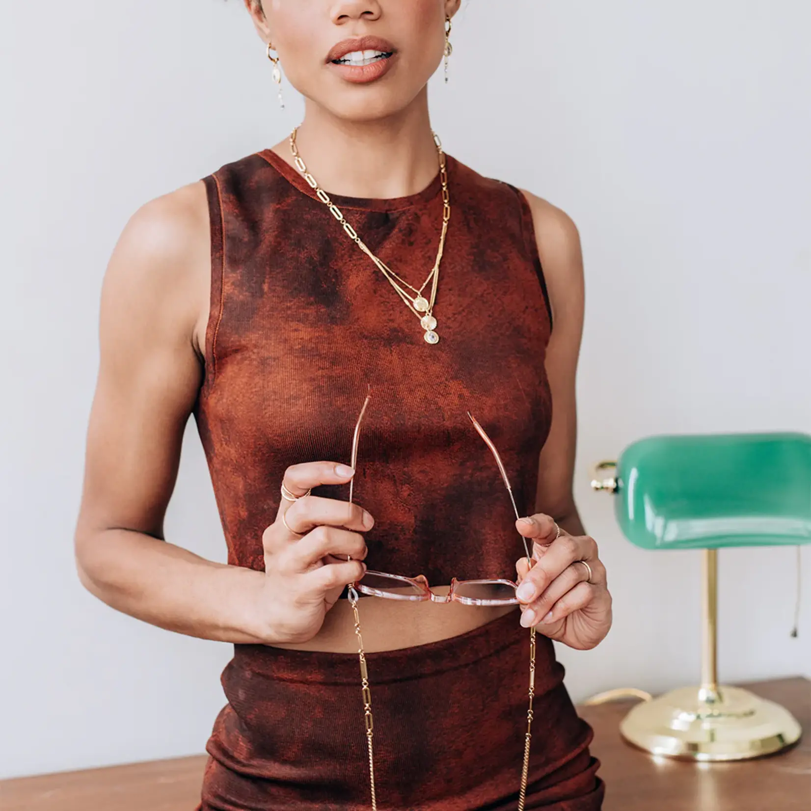 Welldunn jewelry Collier Superposé Groove-Or