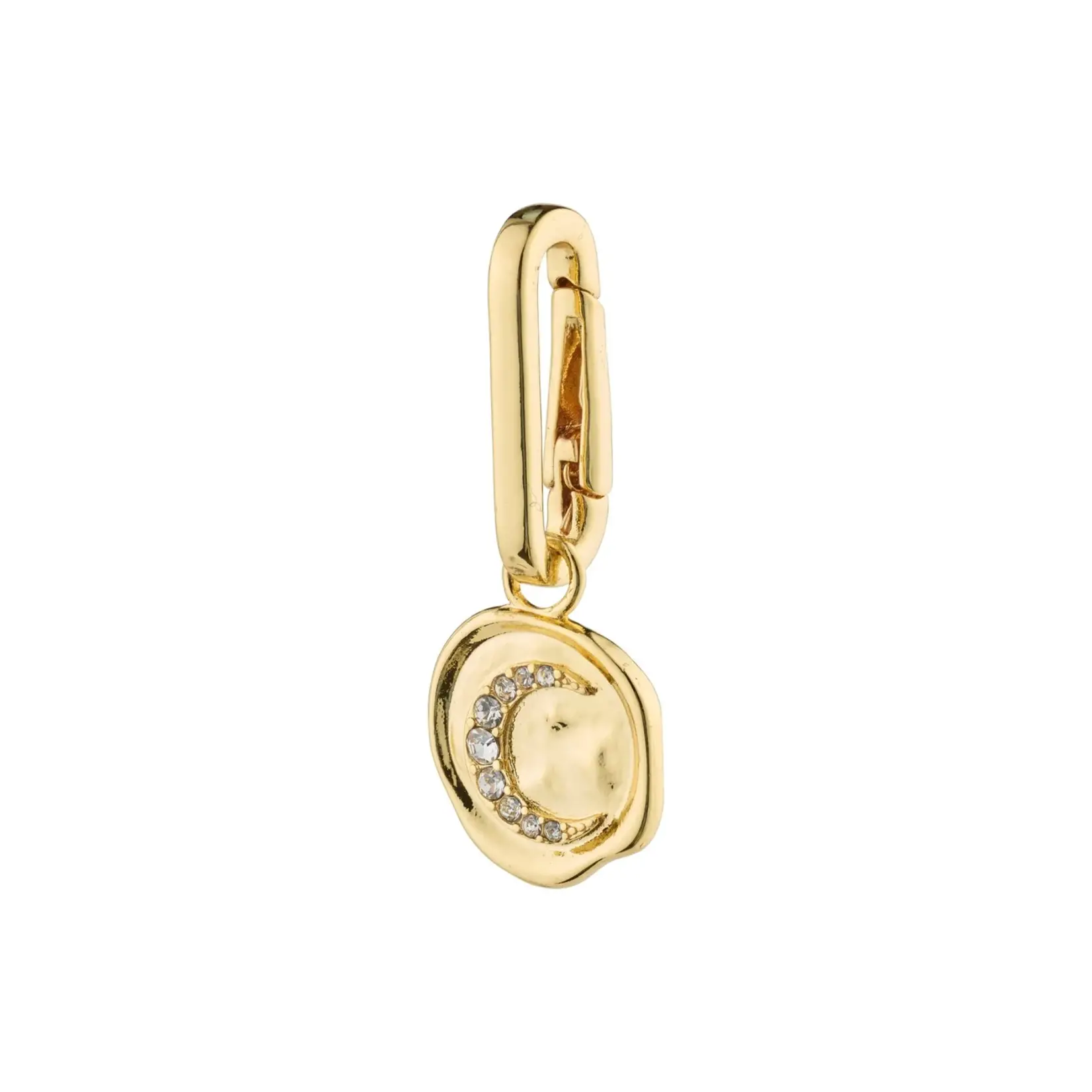 Pilgrim Charm, Recycled Moon Pendant, Gold Plated