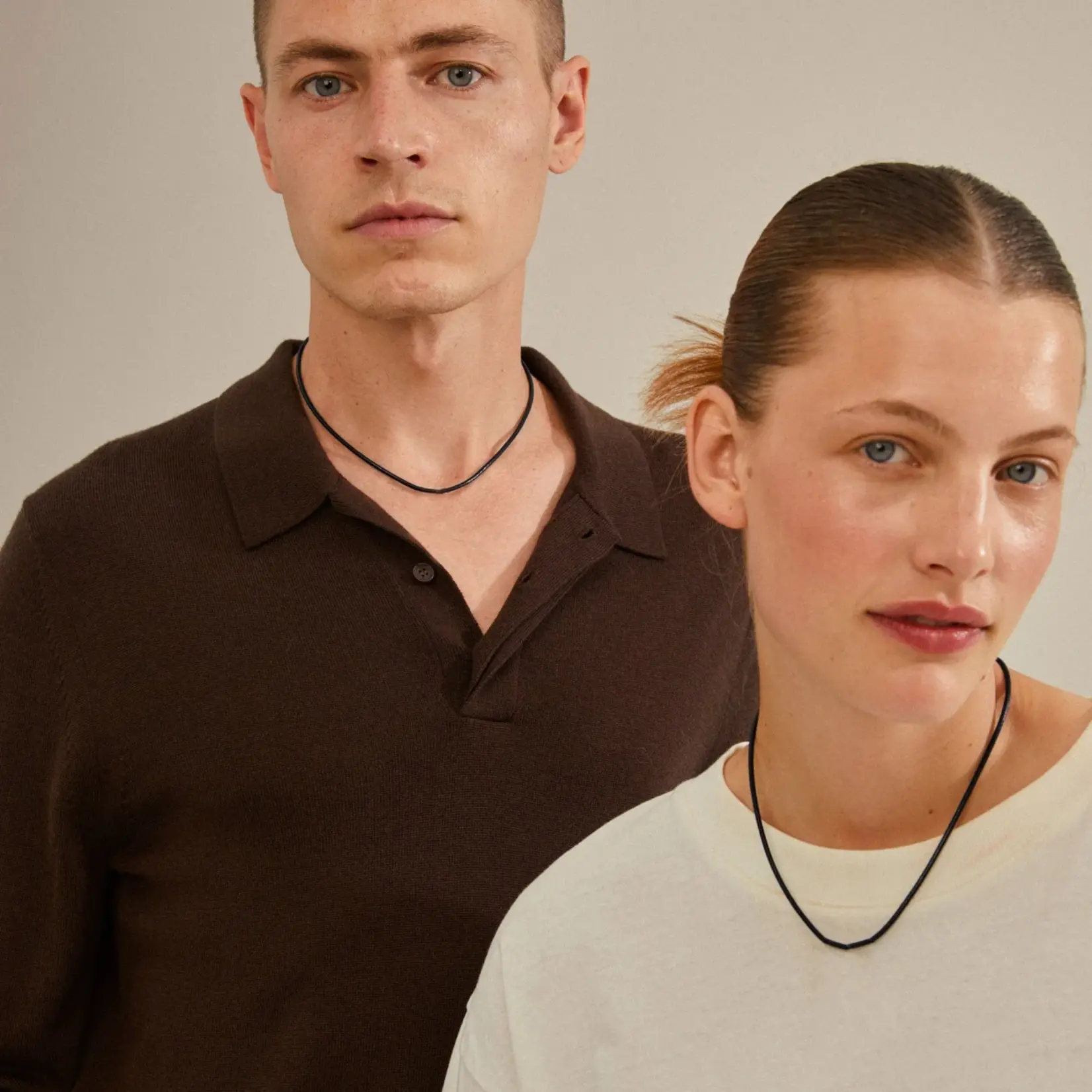 Pilgrim Collier en Cuir pour Charm, Silver Plated