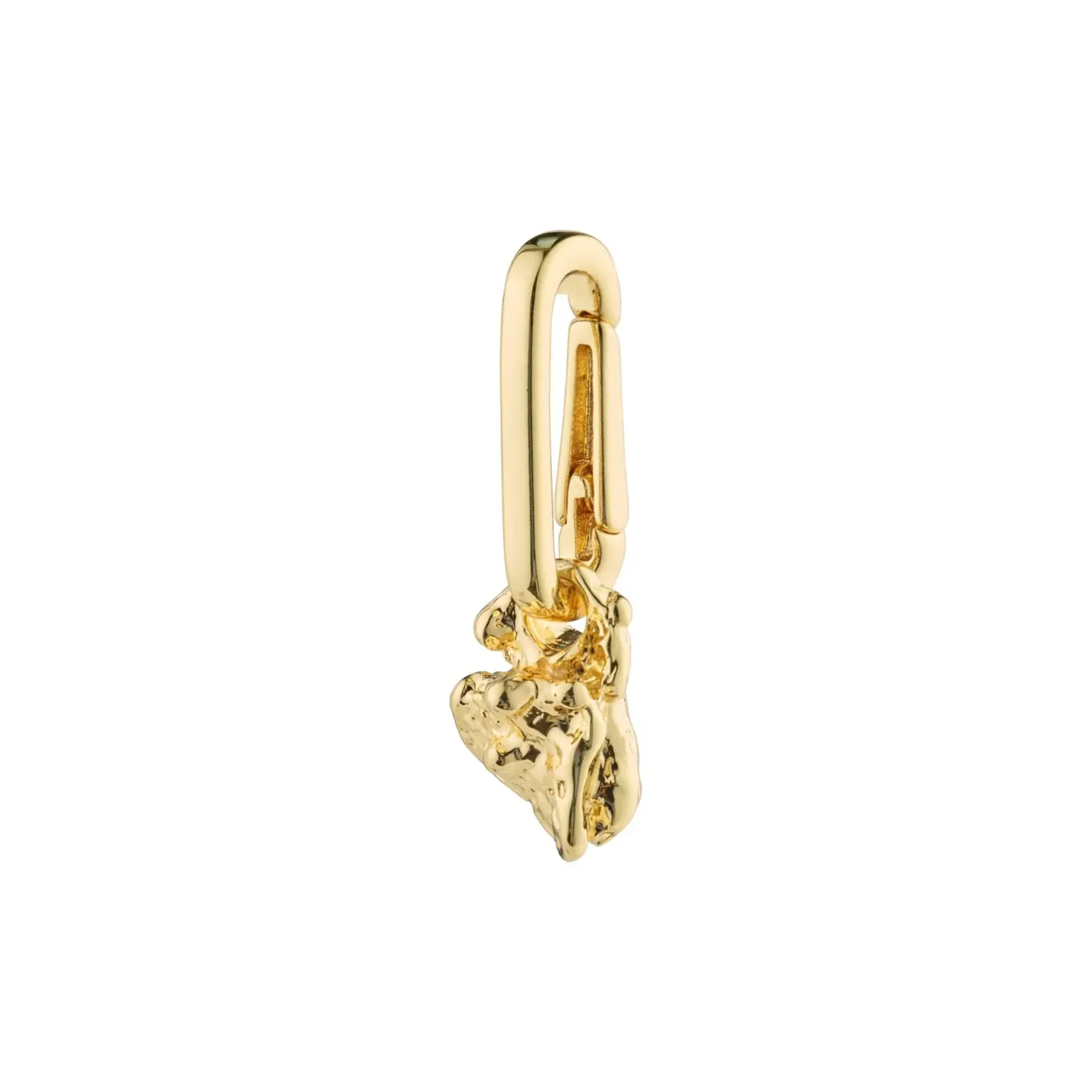 Pilgrim Charm, Recycled Stone Pendant, Gold Plated