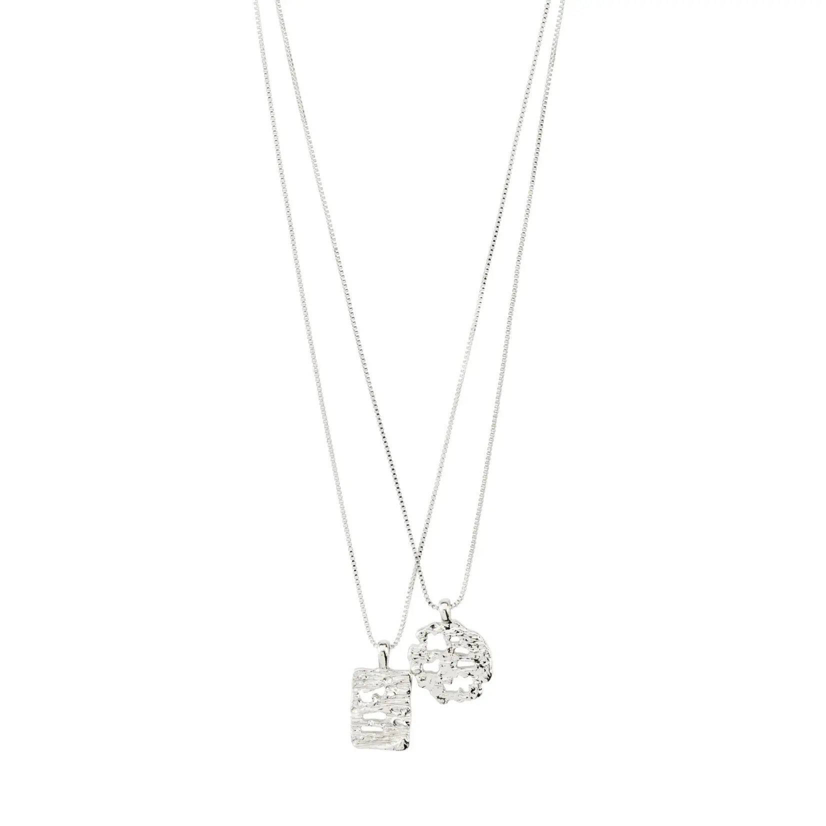 Pilgrim Brenda recycled pendant necklace-Silver Plated