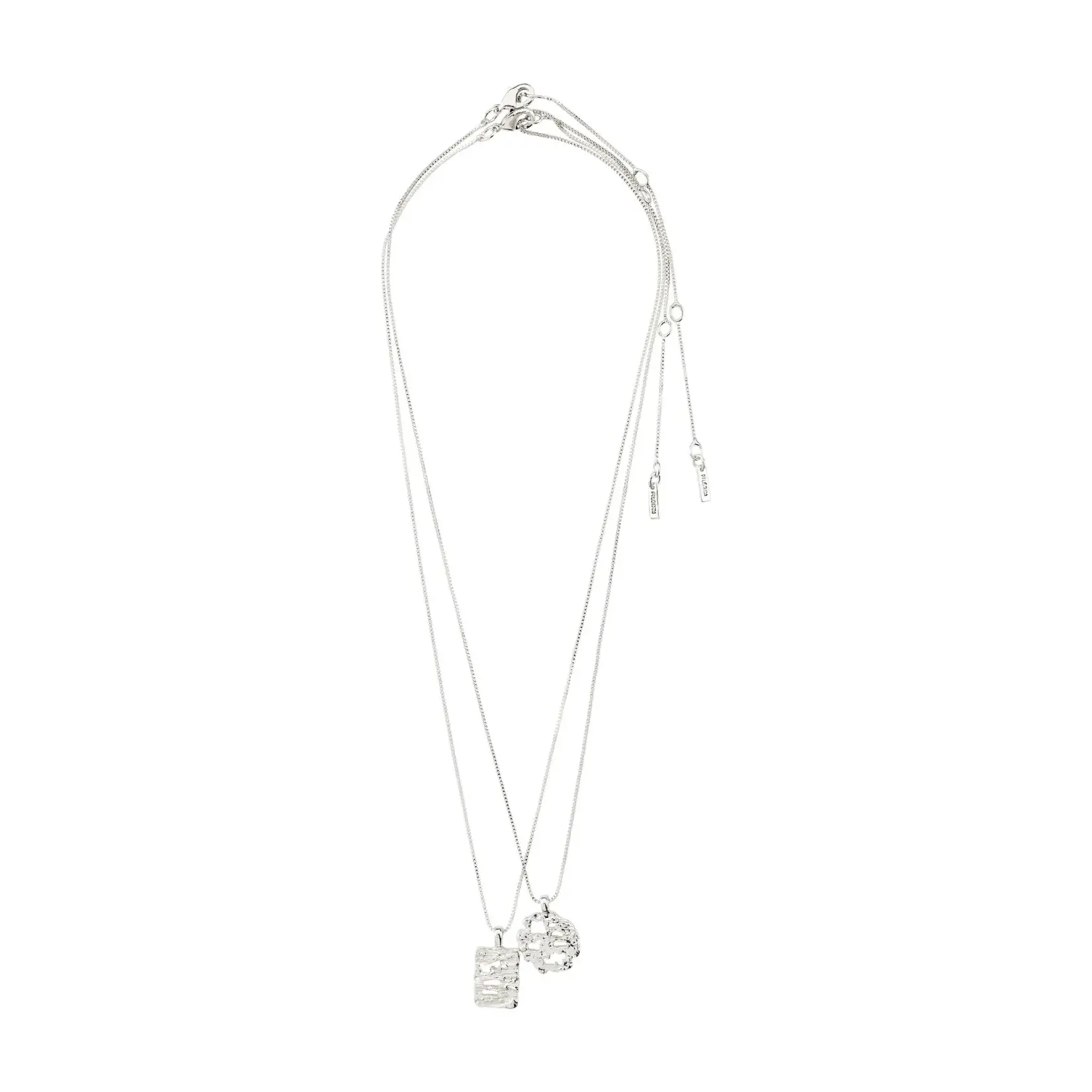 Pilgrim Brenda recycled pendant necklace-Silver Plated