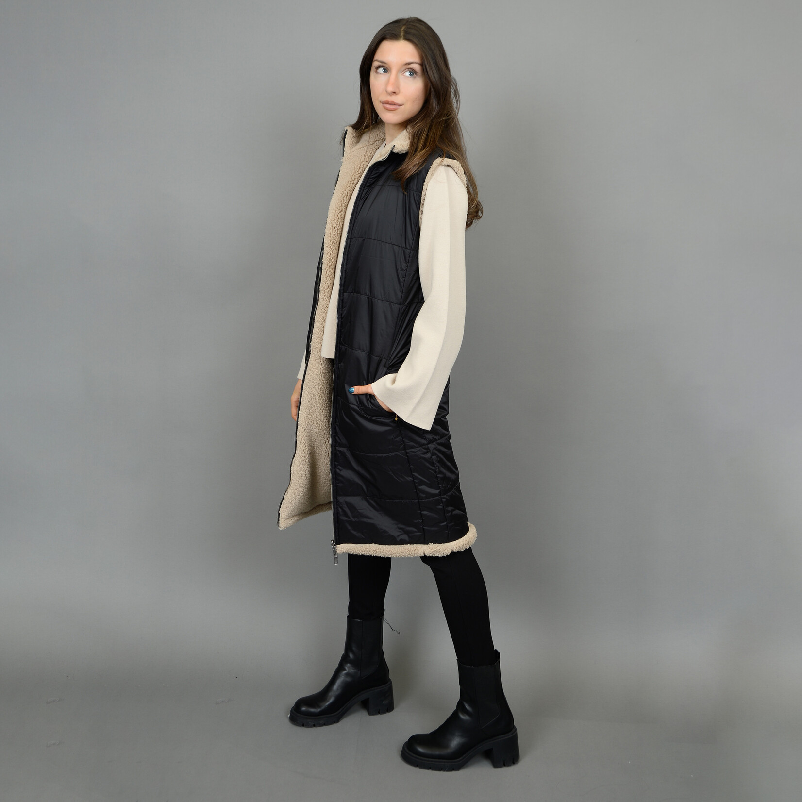 RD Style Veste  Leblanc Longue  Reversible - Black Stone