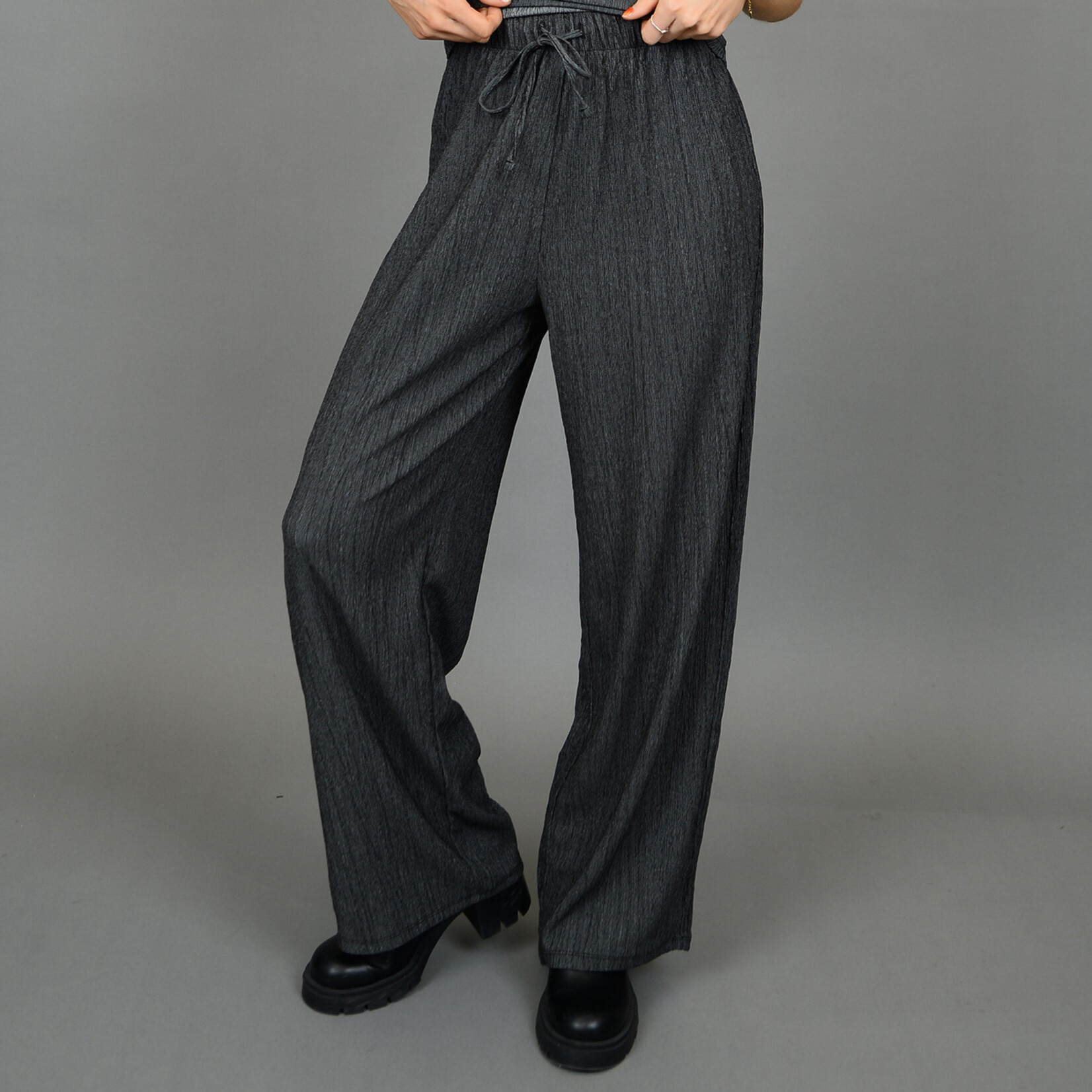 RD Style Pantalon Pauleena -Dark Grey Twist