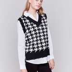 Charlie B Chemise Pull C2761H Houndsthooth - Poivre