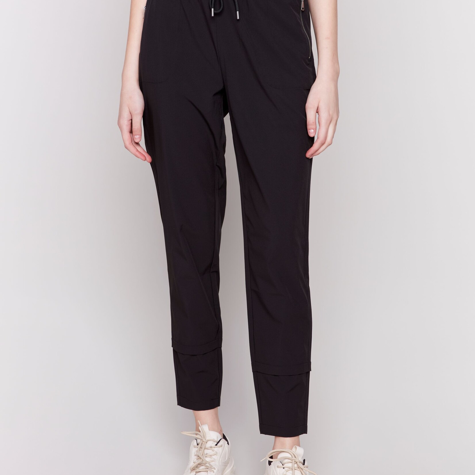 Charlie B Pantalon C5310S Pull on Techno-Noir