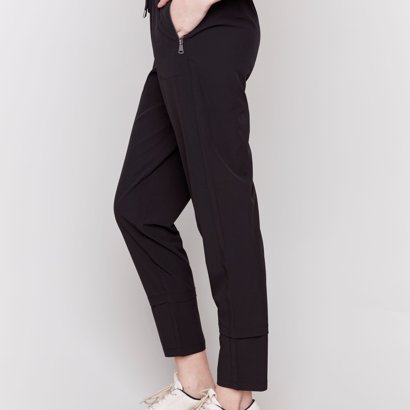 Charlie B Pantalon C5310S Pull on Techno-Noir