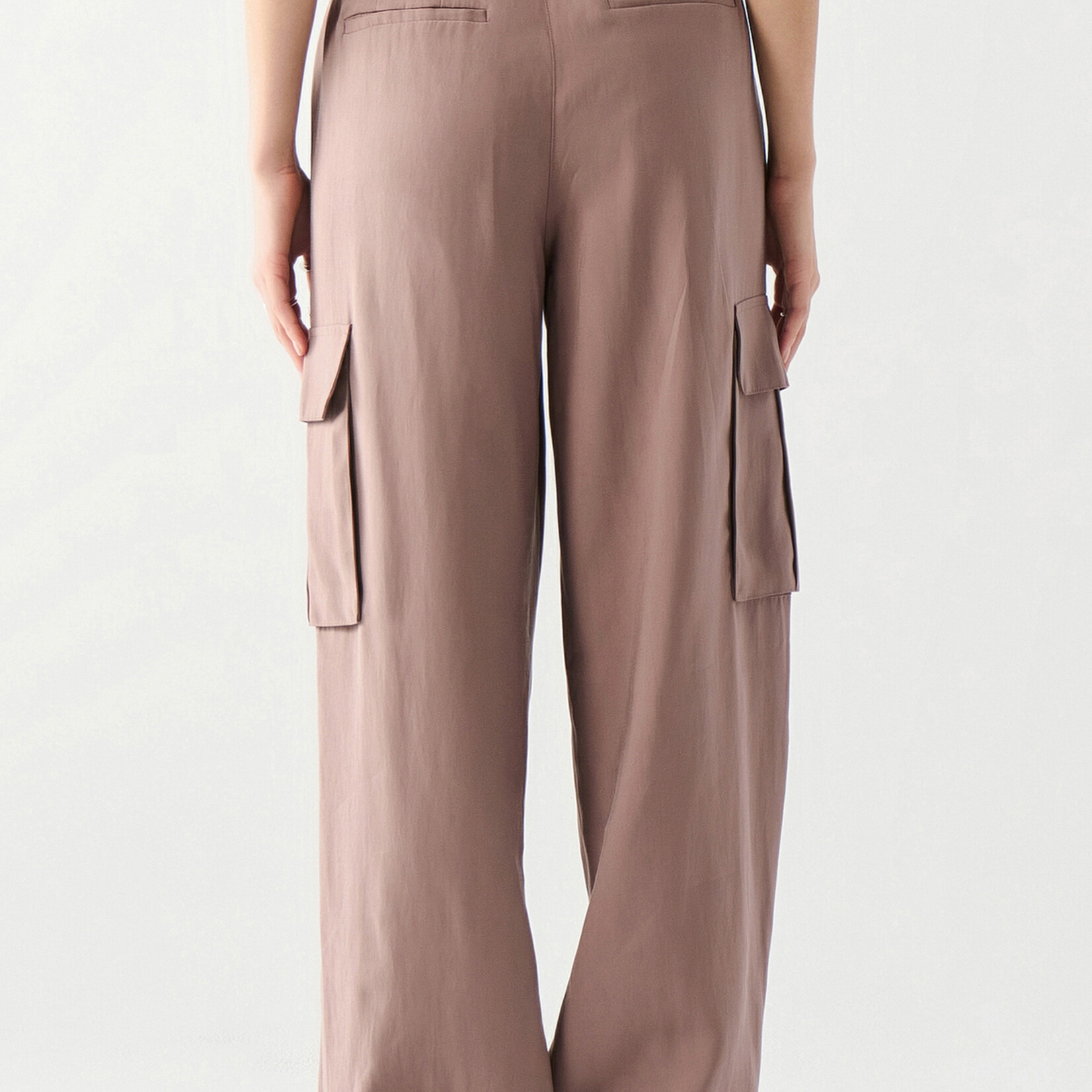 Dex Pantalon Parachute Cargo Flowy - Taupe