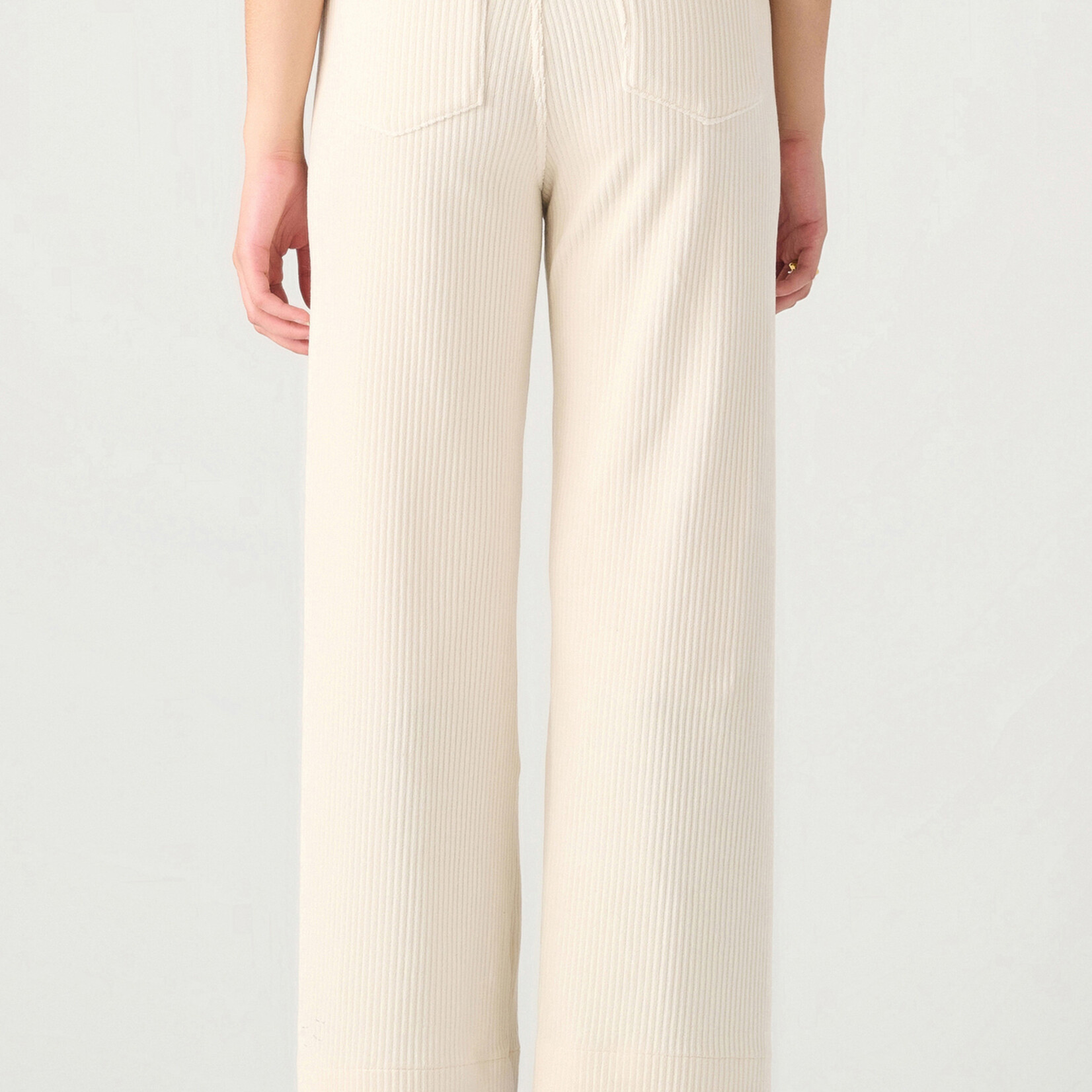 Dex Pantalon Crop En Corduroy - Ecru