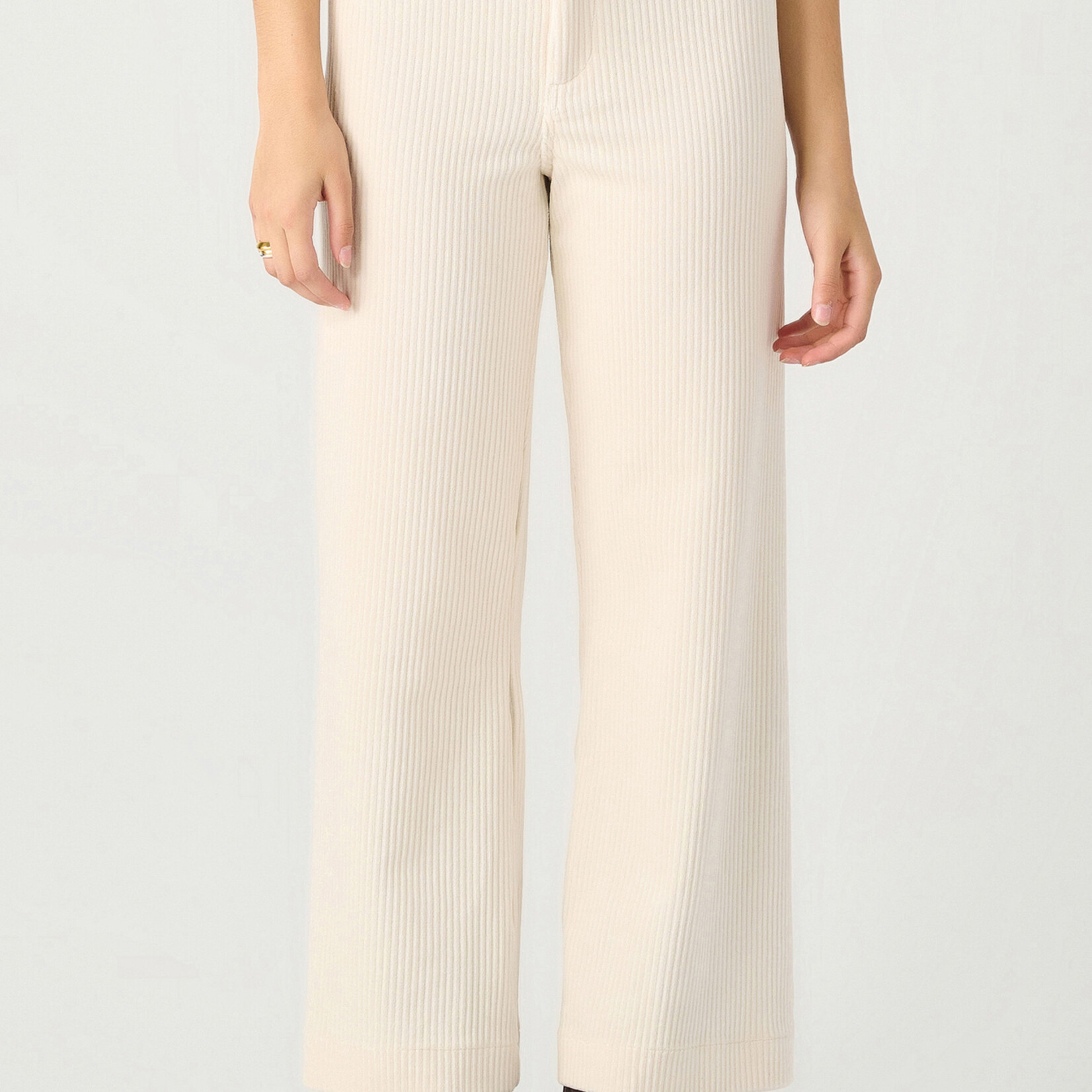 Dex Pantalon Crop En Corduroy - Ecru