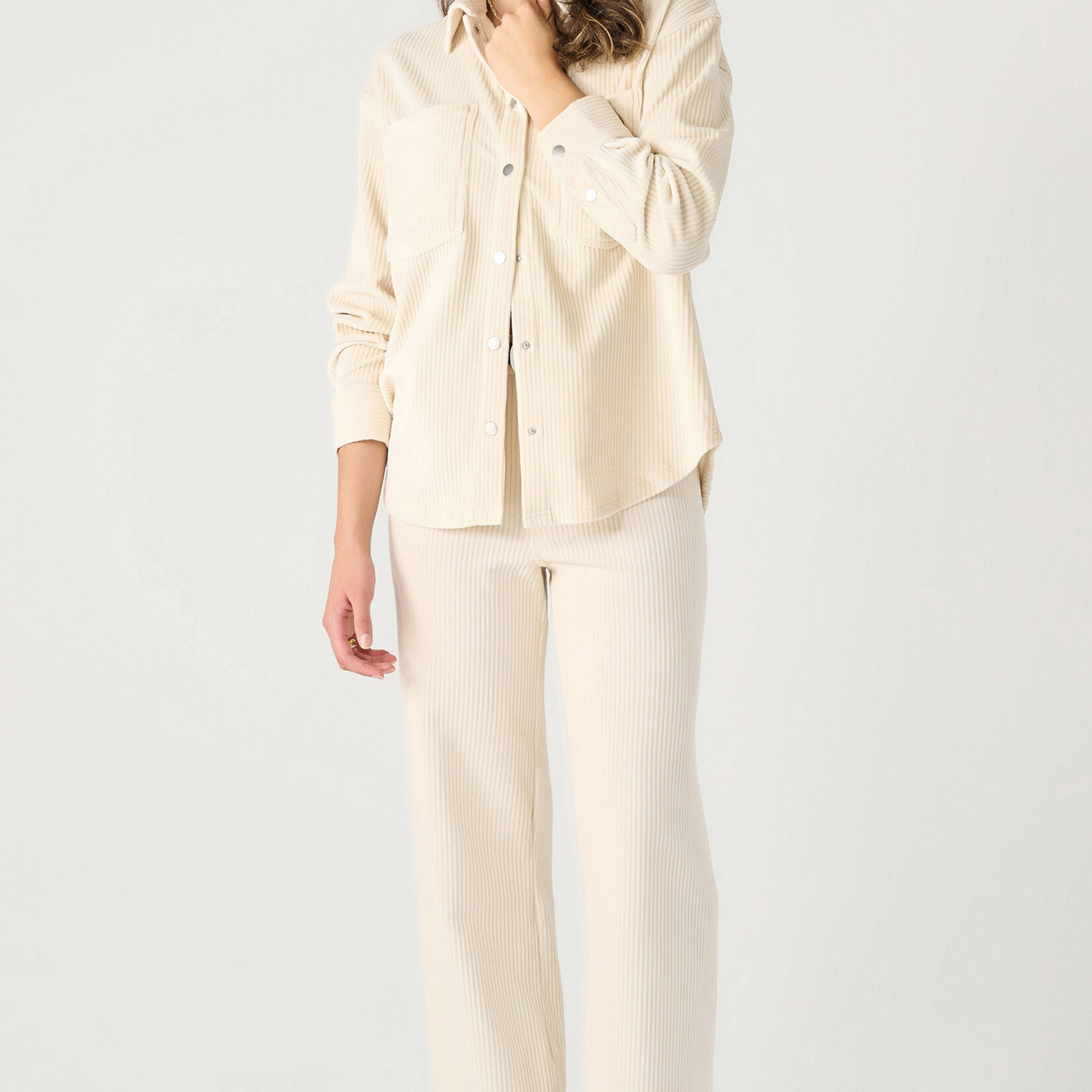 Dex Jacket en Corduroy-Ecru