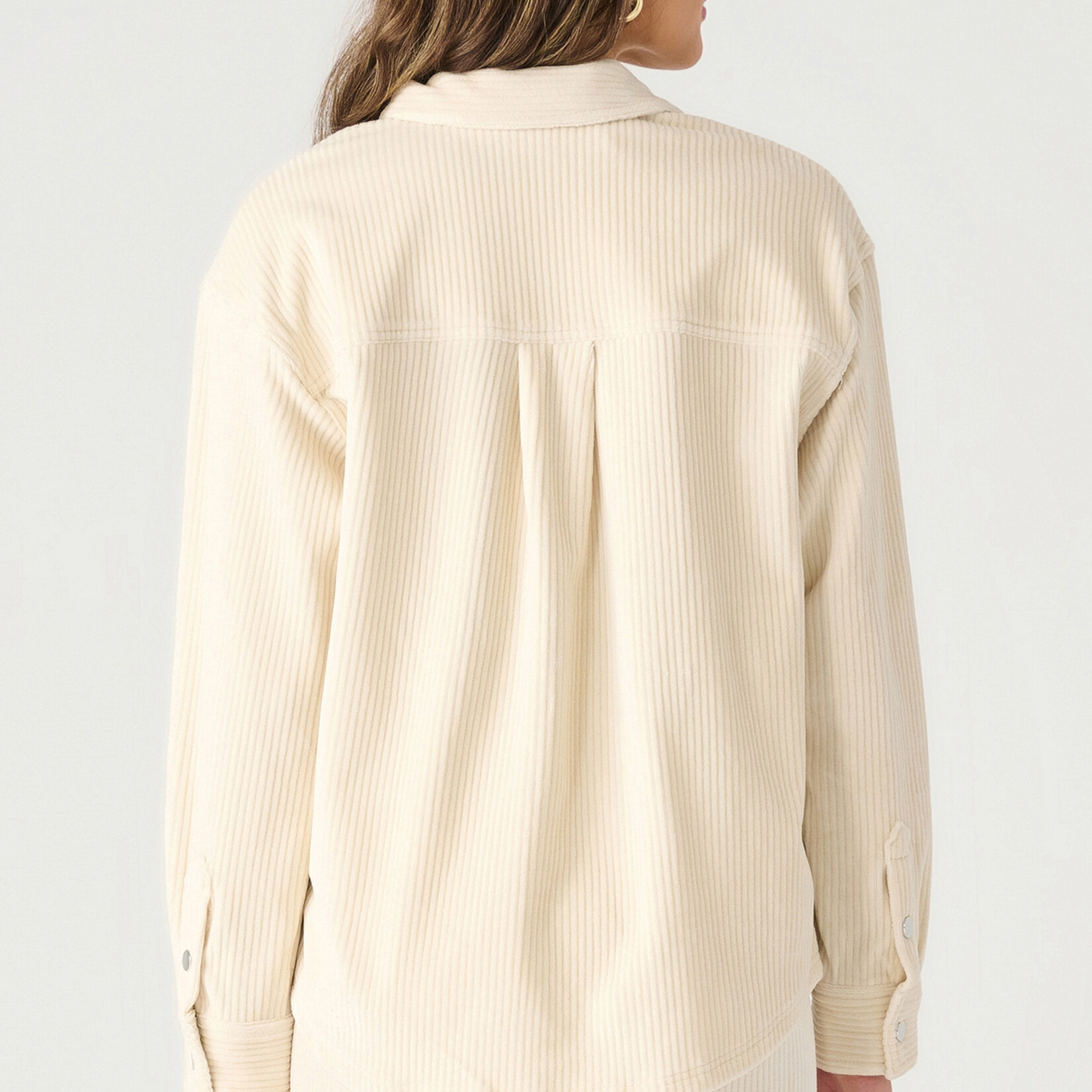 Dex Jacket en Corduroy-Ecru
