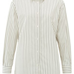 Yaya Chemise Relax a Rayures-Blanc Chalk