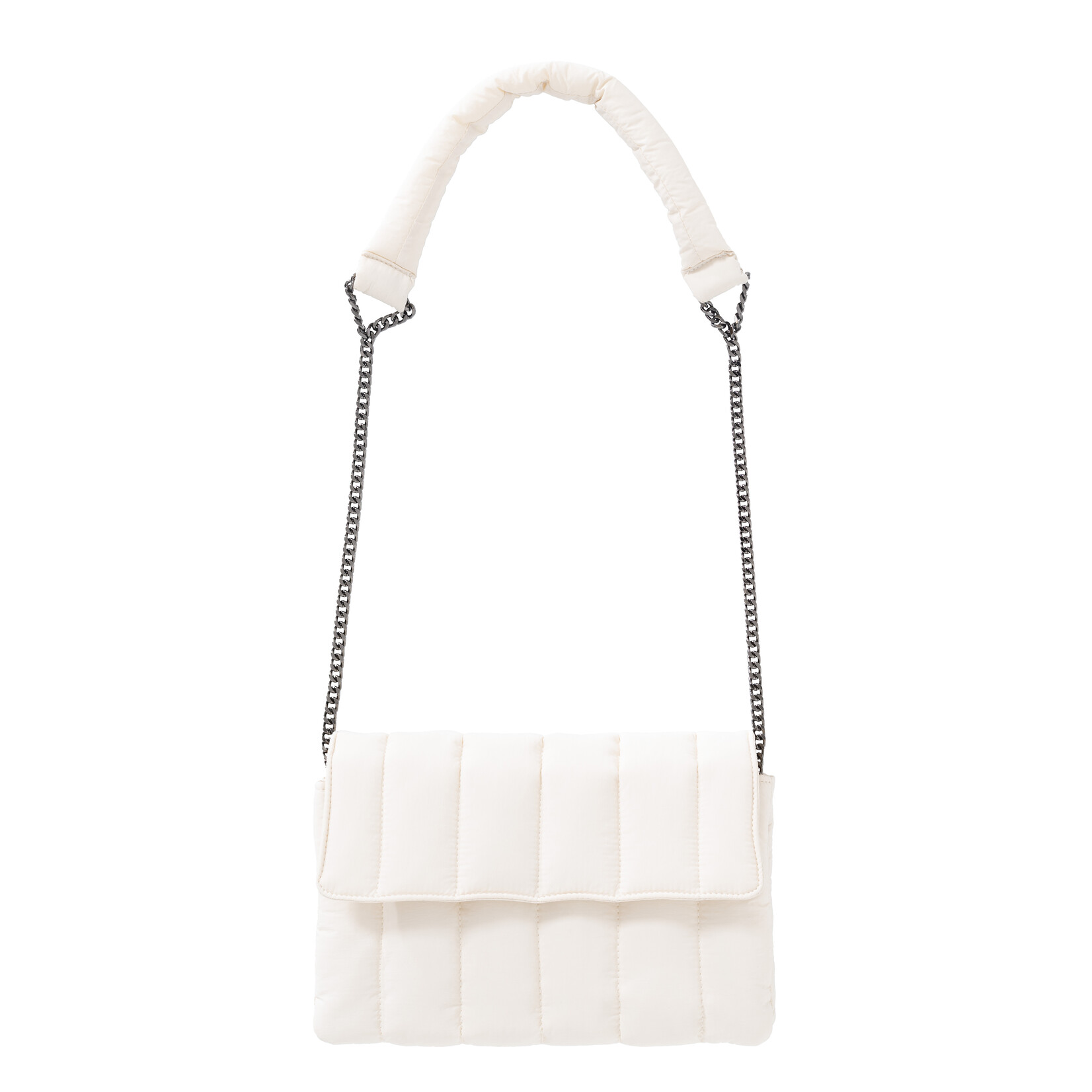 Yaya Crossboby En Nylon-Blanc Chalk