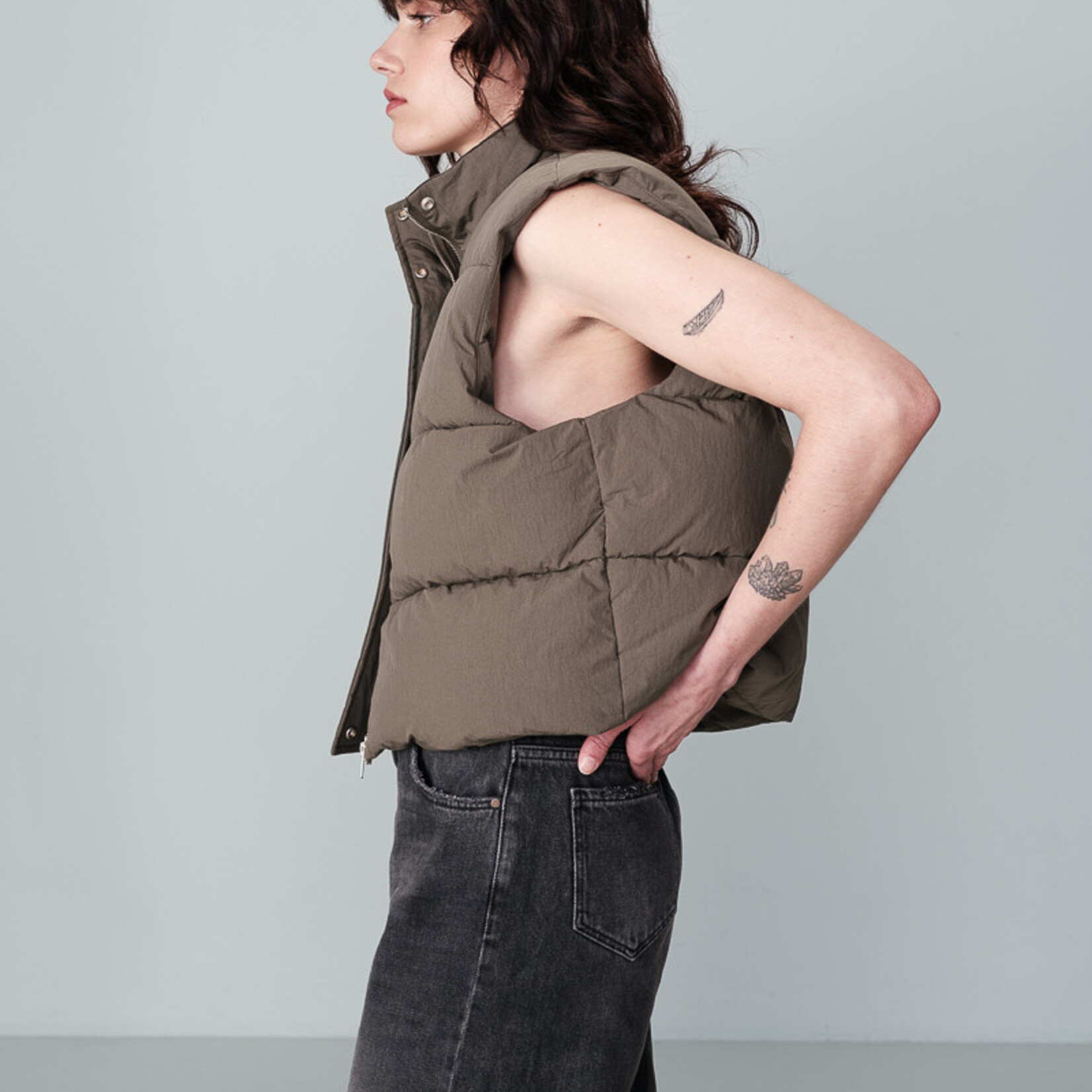 Grace & Mila Veste Nylon - Kaki