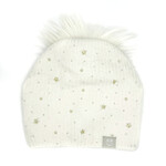 Furlux Chapeau mélange cachemire avec pompom détachable C775 - White