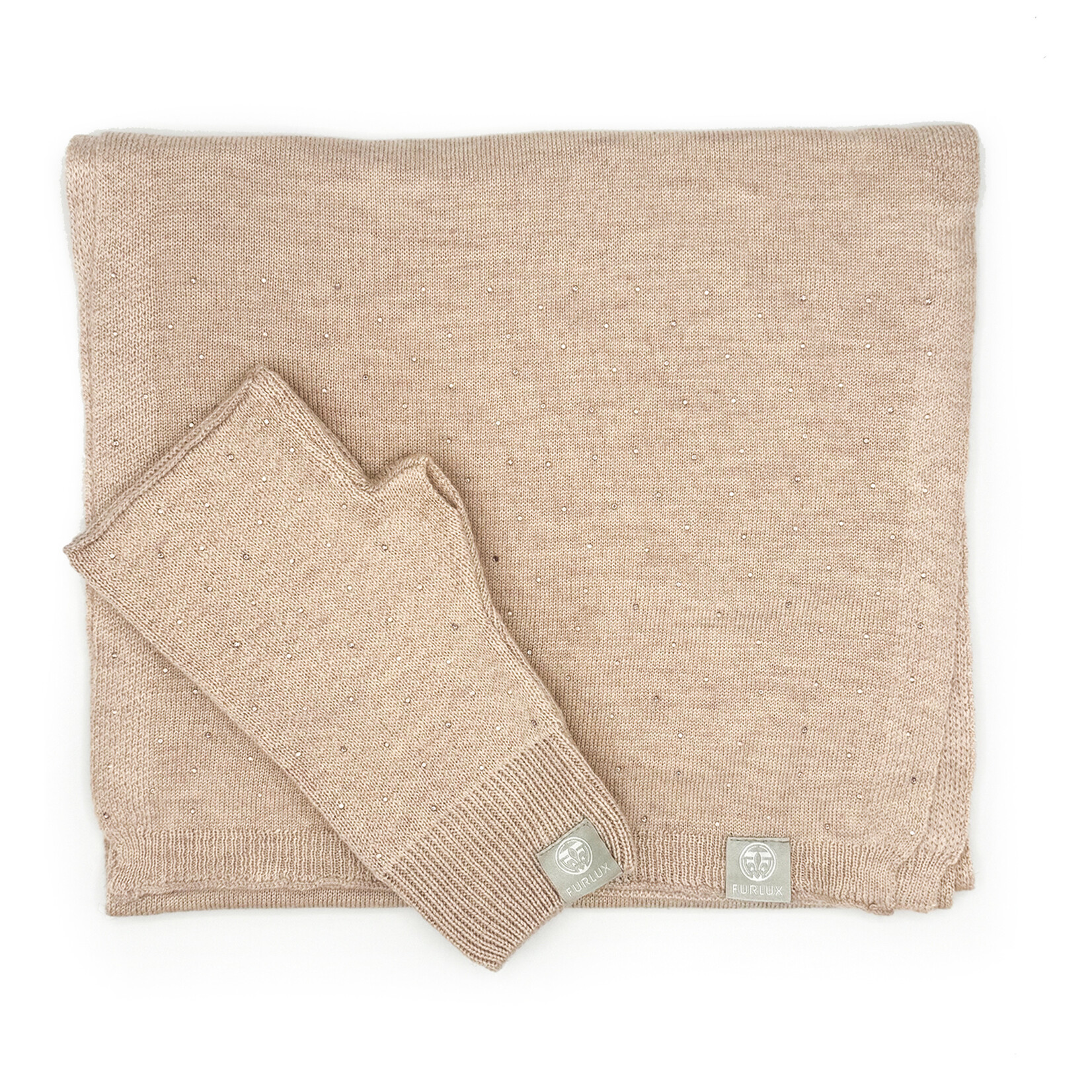 Furlux foulard avec laine et cachemire SK460 - Apricot