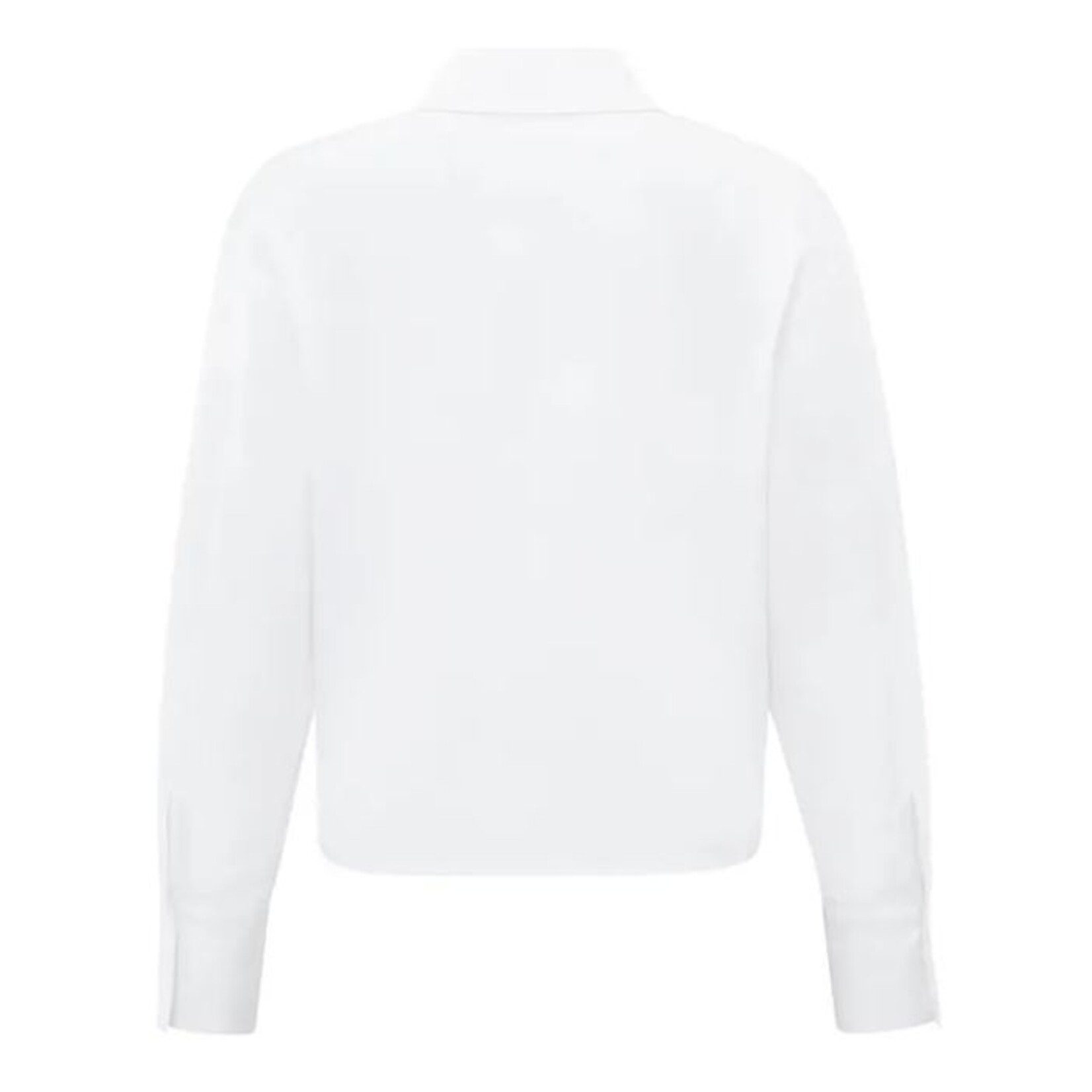 Yaya Chemisier en popeline avec fronces - Pure white