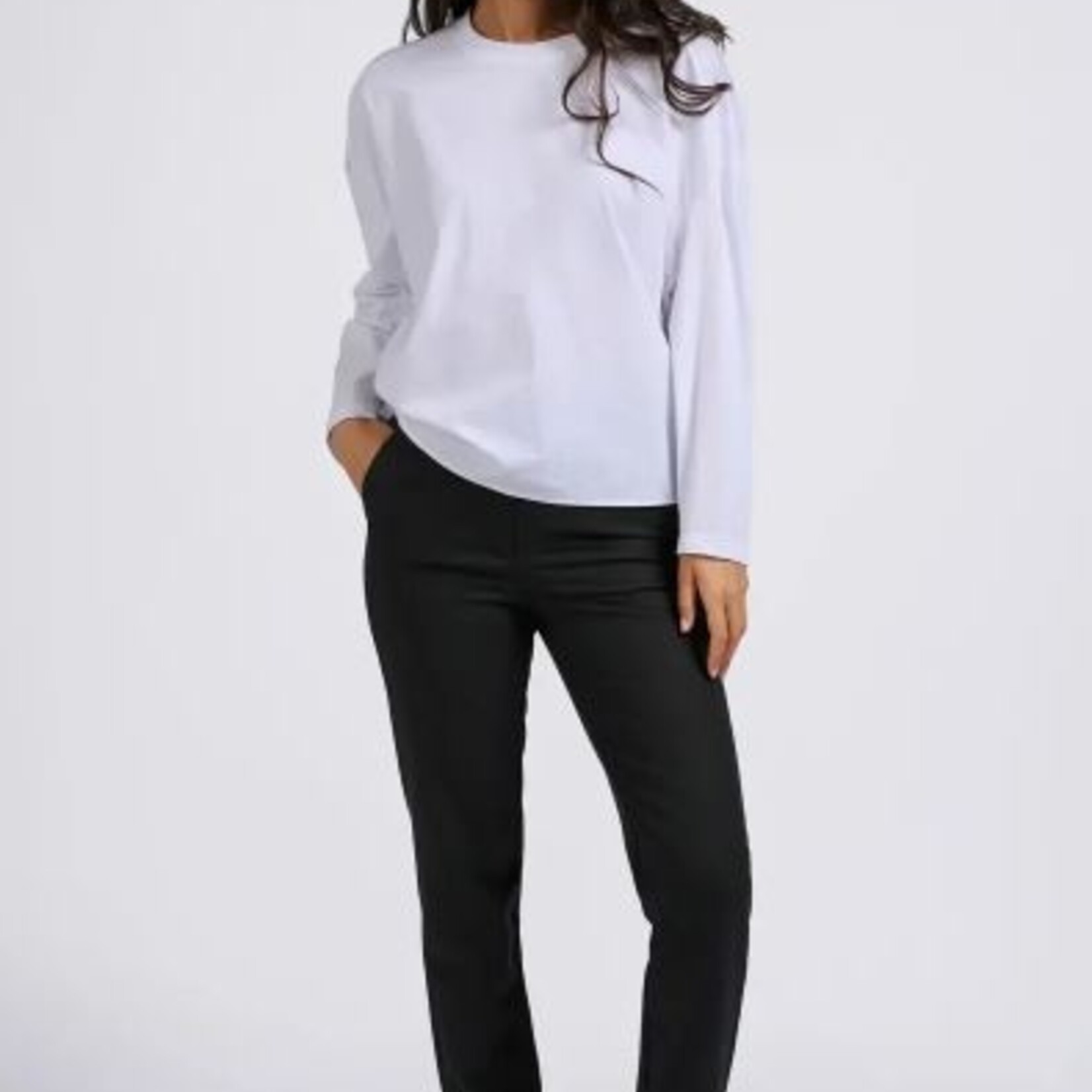 Yaya Pantalon Avec Taille Elastique-Anthracite