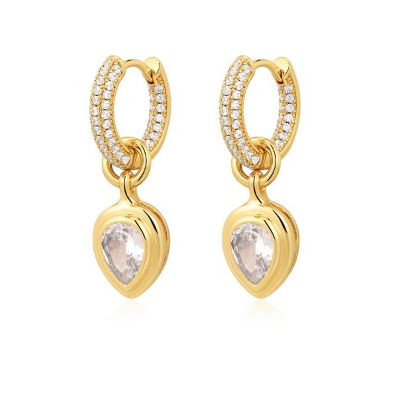LUVAJ Boucles d`oreilles breloque poire - Gold