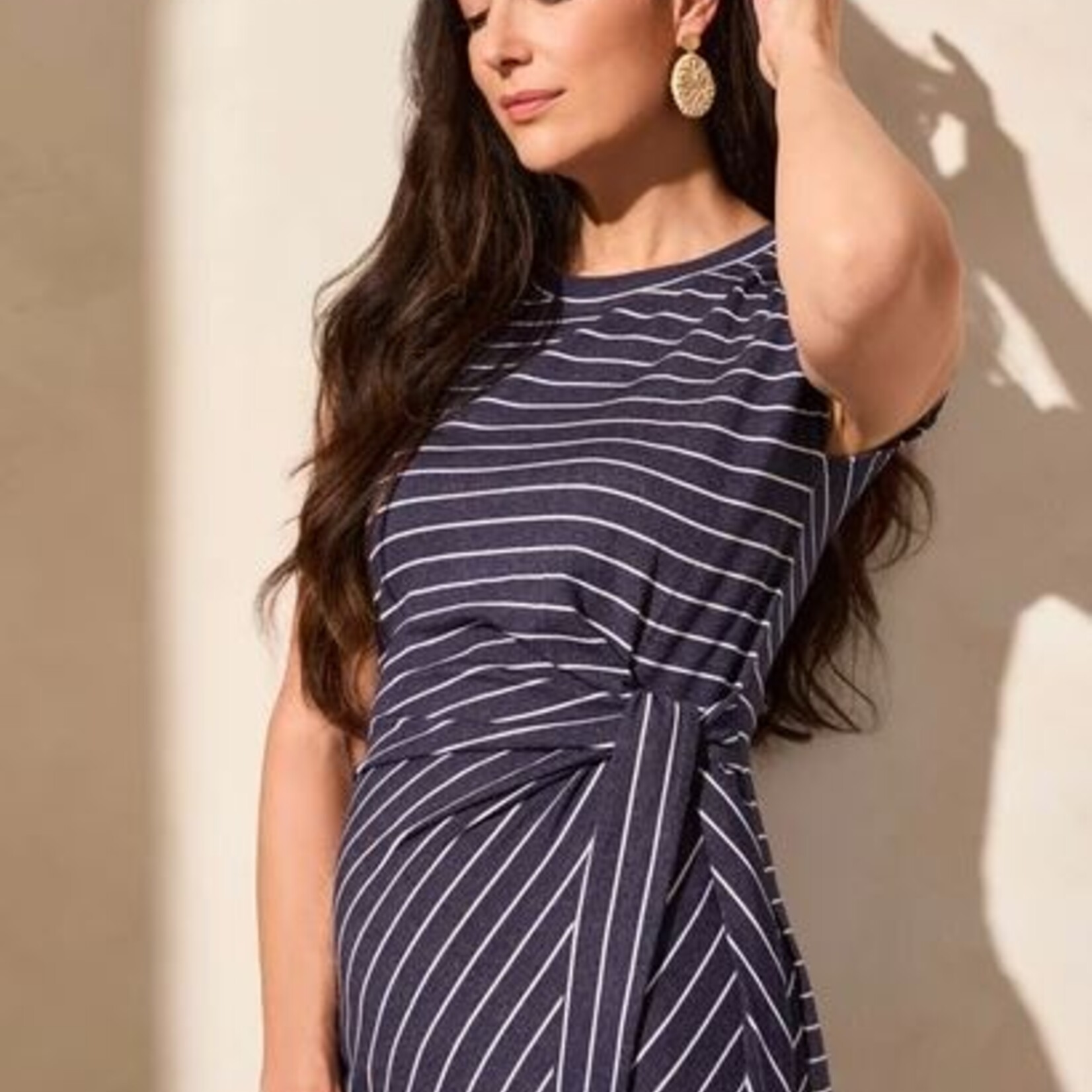 Robe avec boucle a l`avant - Marine