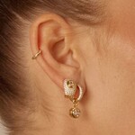 LUVAJ Boucles d`oreille avec breloque ronde - Gold