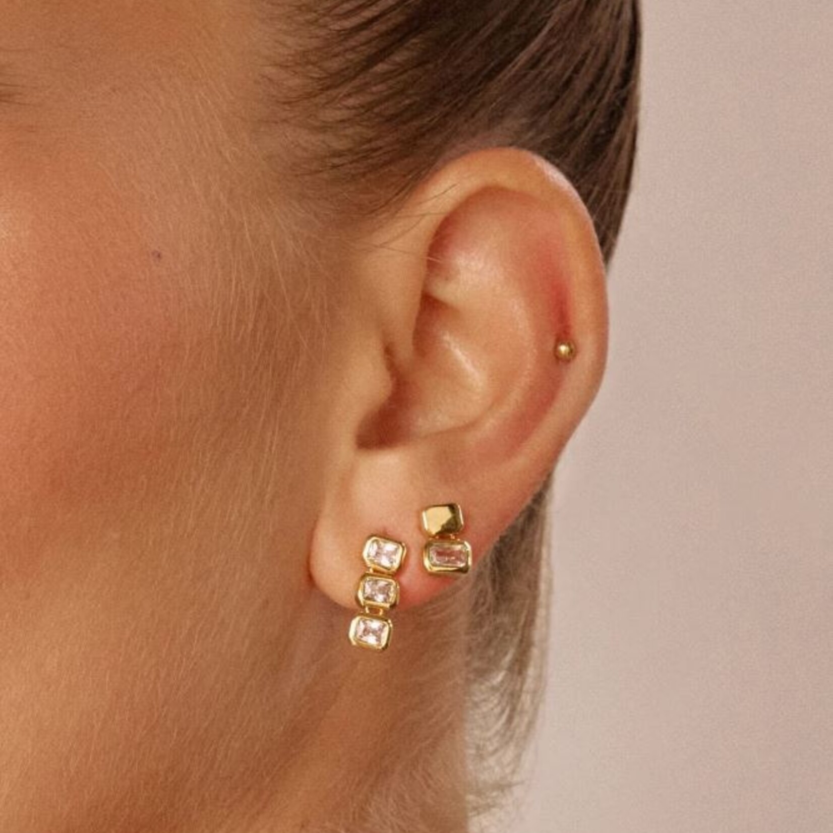 LUVAJ Boucles d`oreilles Bianca 3 pièces - Gold