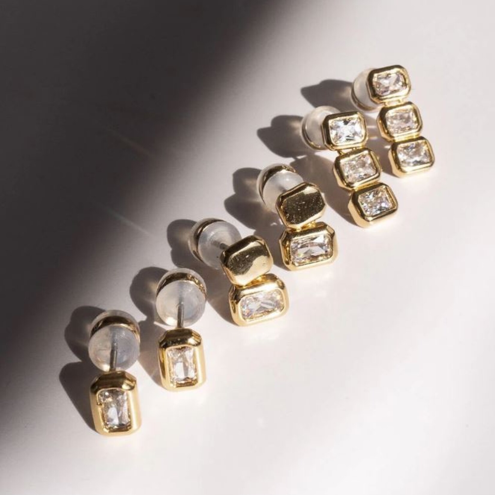 LUVAJ Boucles d`oreilles Bianca 3 pièces - Gold