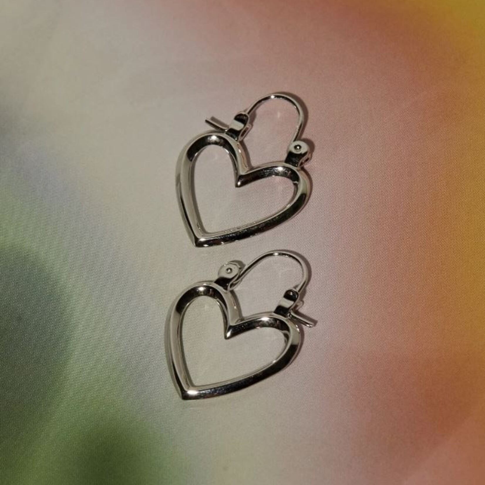 LUVAJ Mini Heartbreaker Hoop - Silver