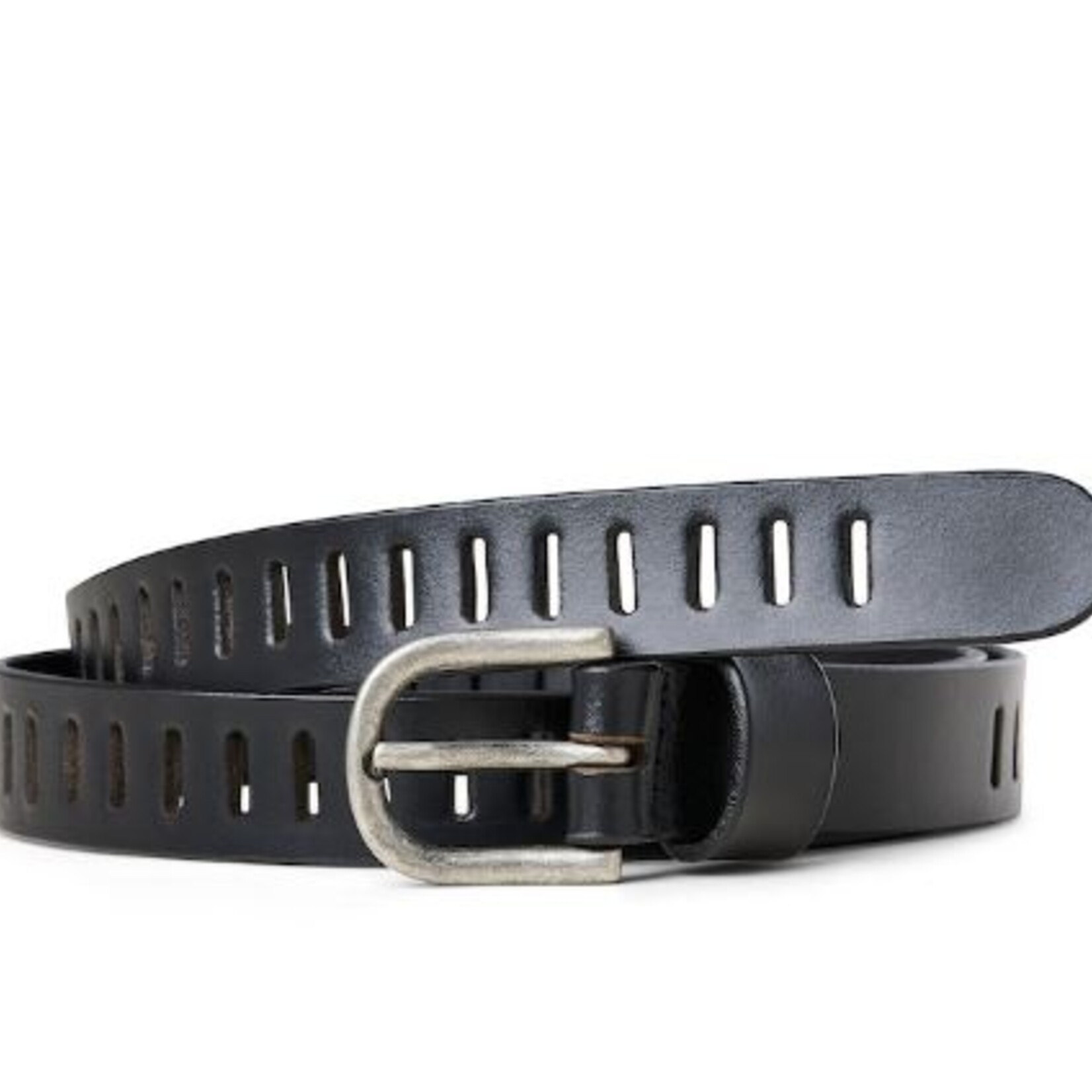ECO7 Ceinture Pam en Cuir Véritable - Black