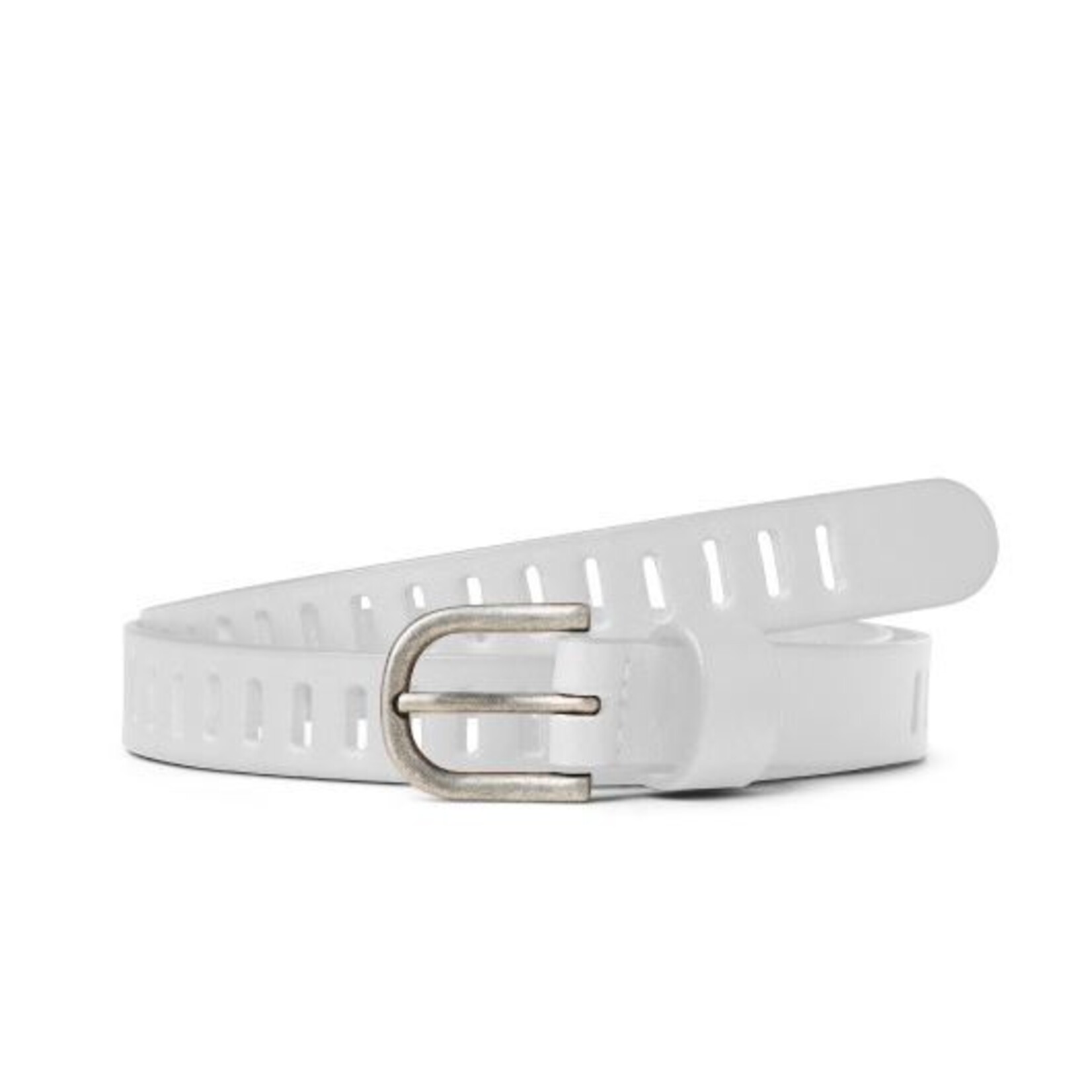 ECO7 Ceinture Pam en Cuir Véritable - White