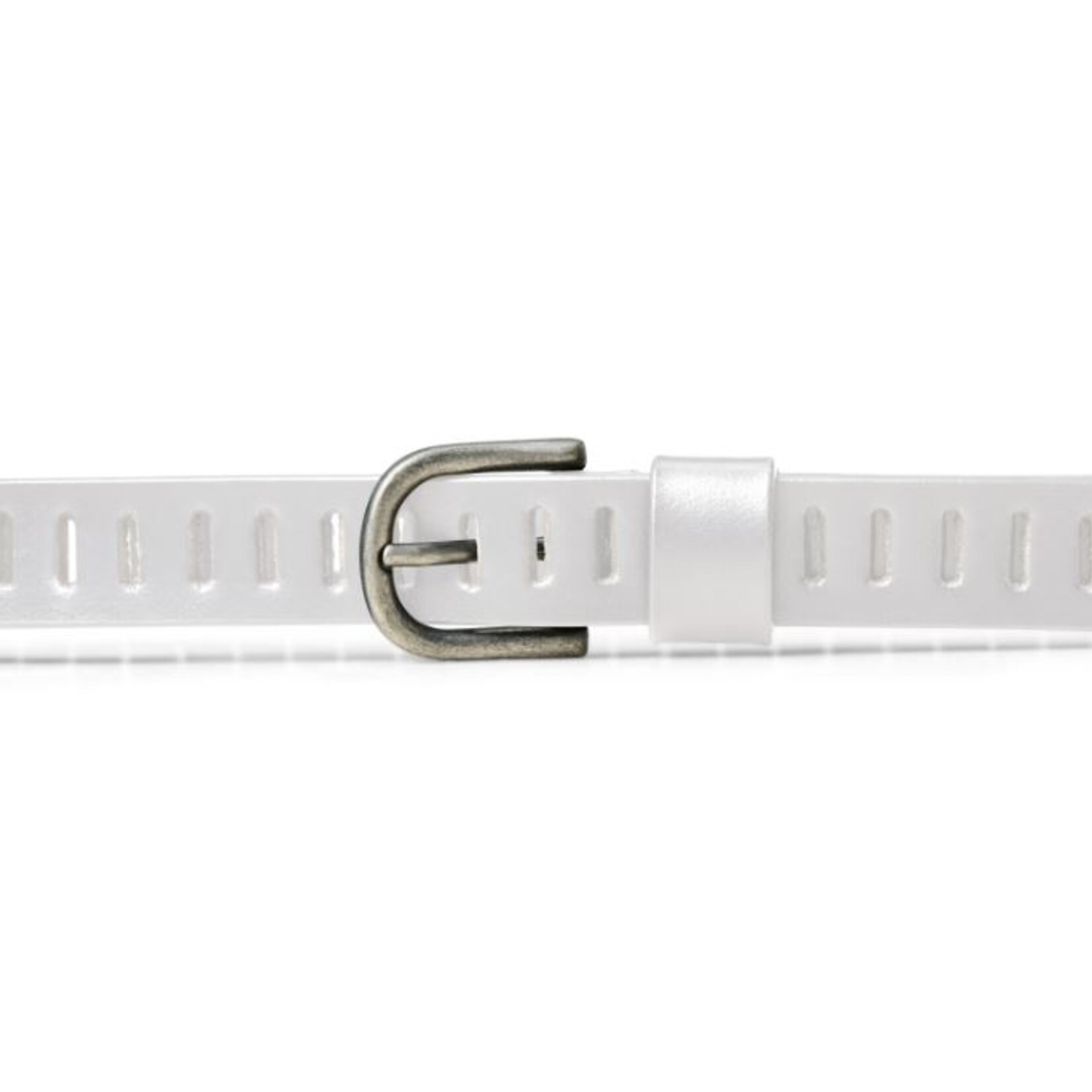 ECO7 Ceinture Pam en Cuir Véritable - White